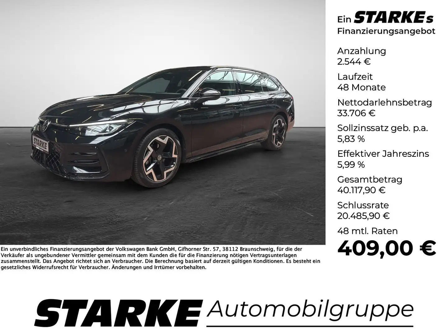 Volkswagen Passat Variant 1.5 eTSI DSG R-Line Schwarz - 1