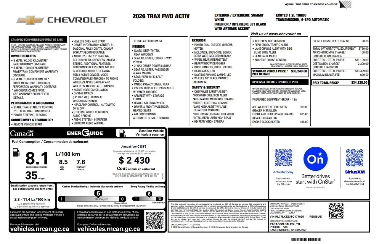 2026 Chevrolet Trax