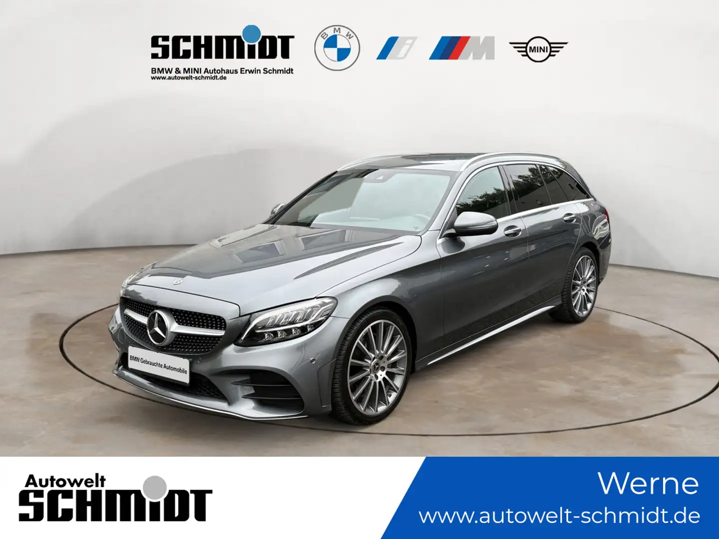 Mercedes-Benz C 220 d T AMG-Line + GARANTIE Gris - 1