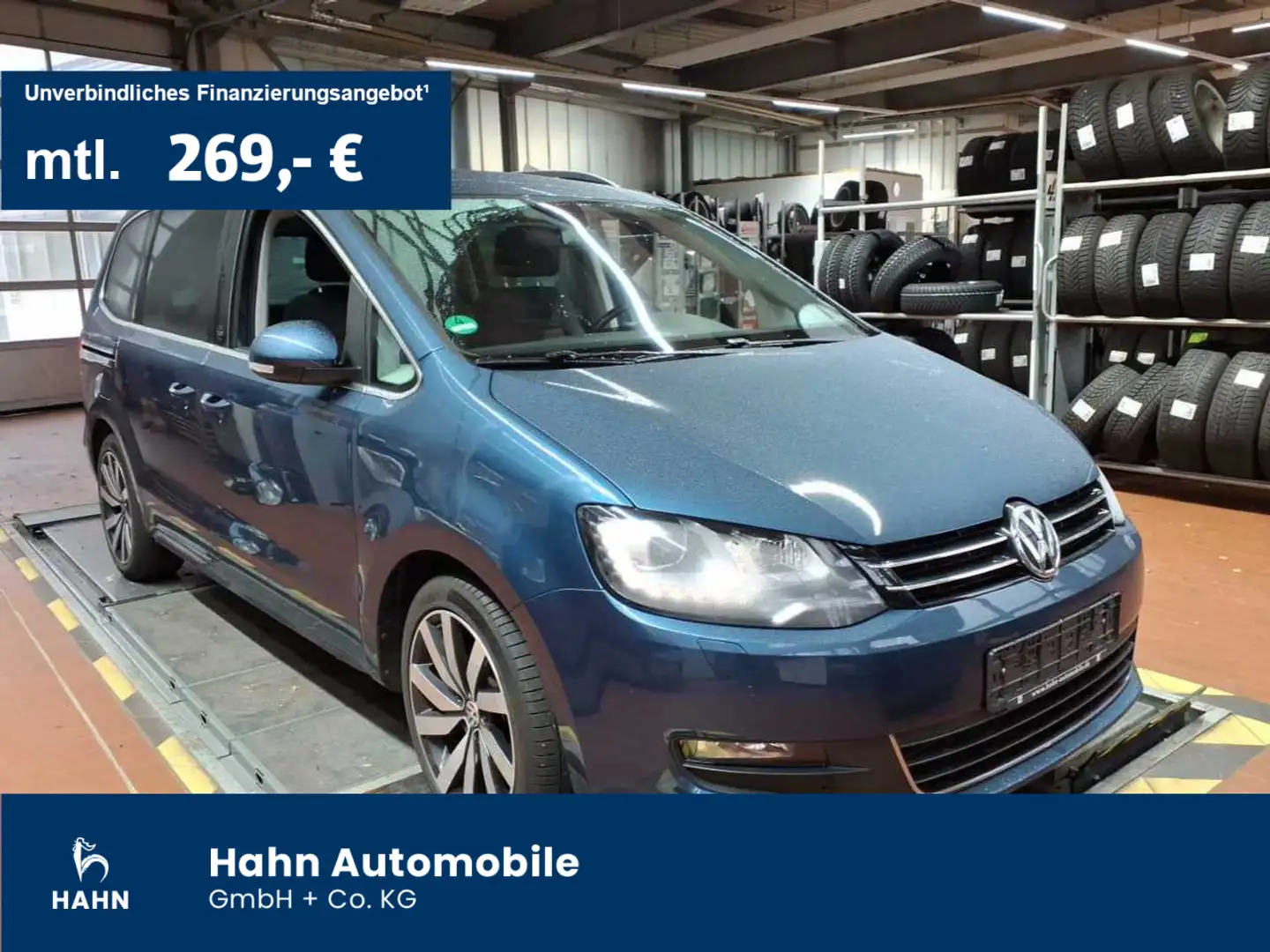 Volkswagen Sharan 4Motion2.0TDI DSG Navi Pano Xenon PDC CAM Blau - 1