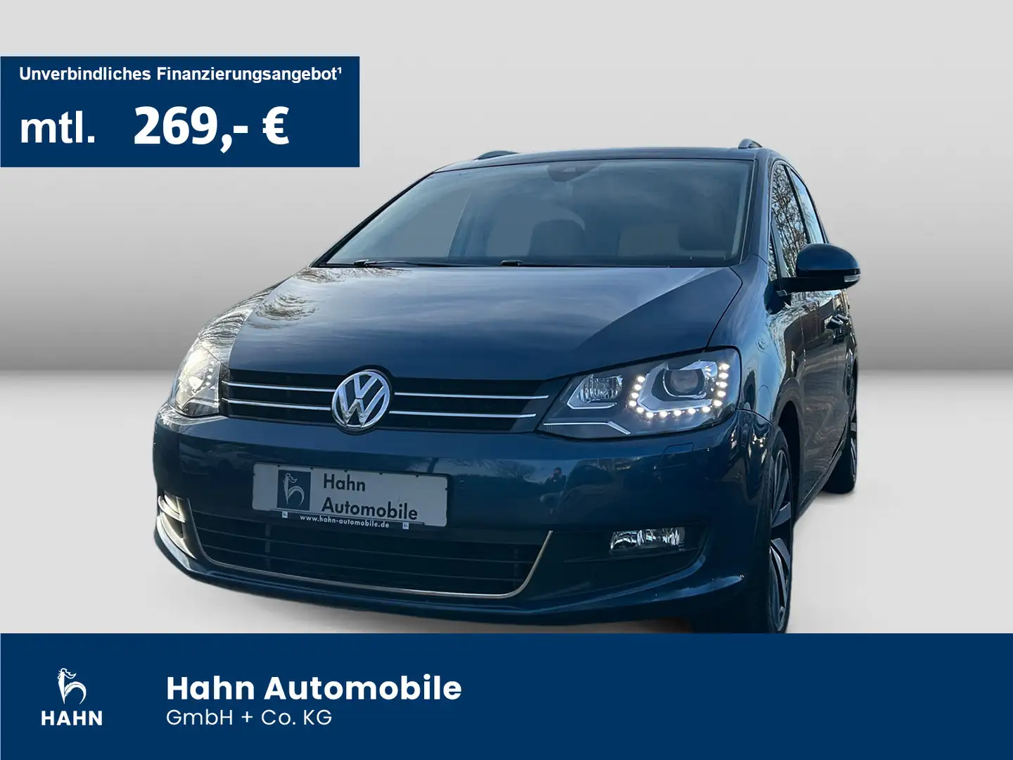 Volkswagen Sharan 2.0TDI 4Motion DSG Navi Pano Xenon CAM Blauw - 1
