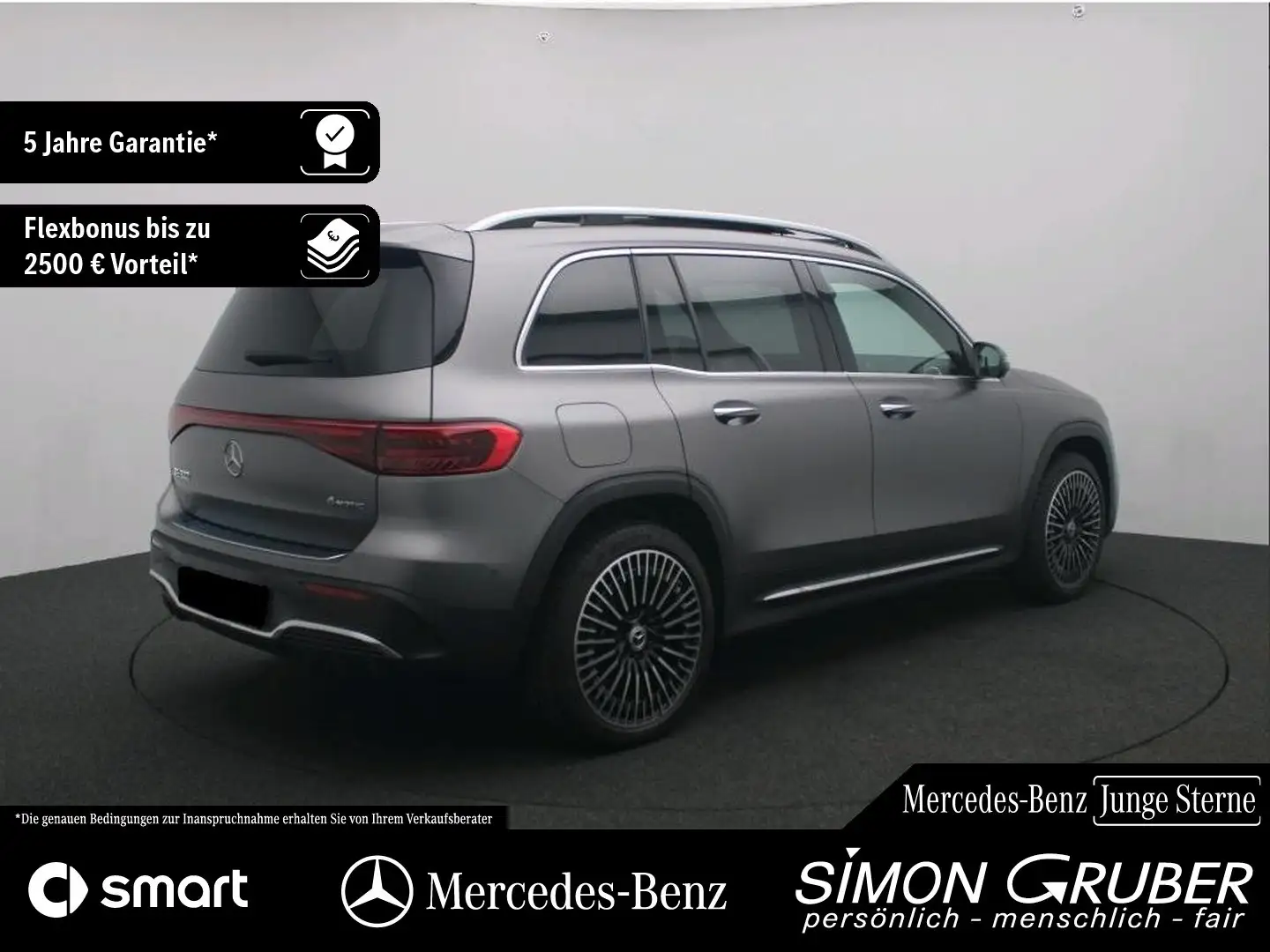 Mercedes-Benz EQB 300 4M AMG Pano HUD Burm Fahrassist 7Sitze Grau - 2
