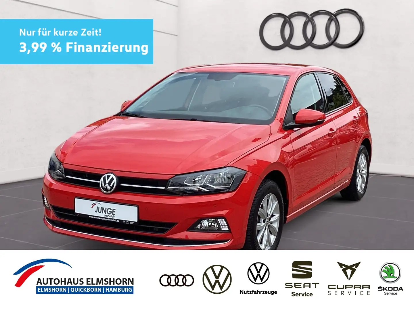 Volkswagen Polo Highline 1.0 TSI DSG APP KAM ACC GJ-REIF PDC SHZ Rot - 1