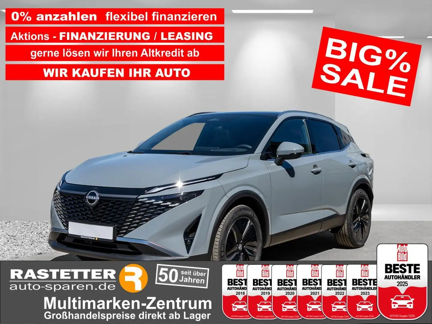 Nissan Qashqai 4x4 tekna facelift+Leder+Pano+Bose+19Z+ProPILOT+Ma Grau - 1
