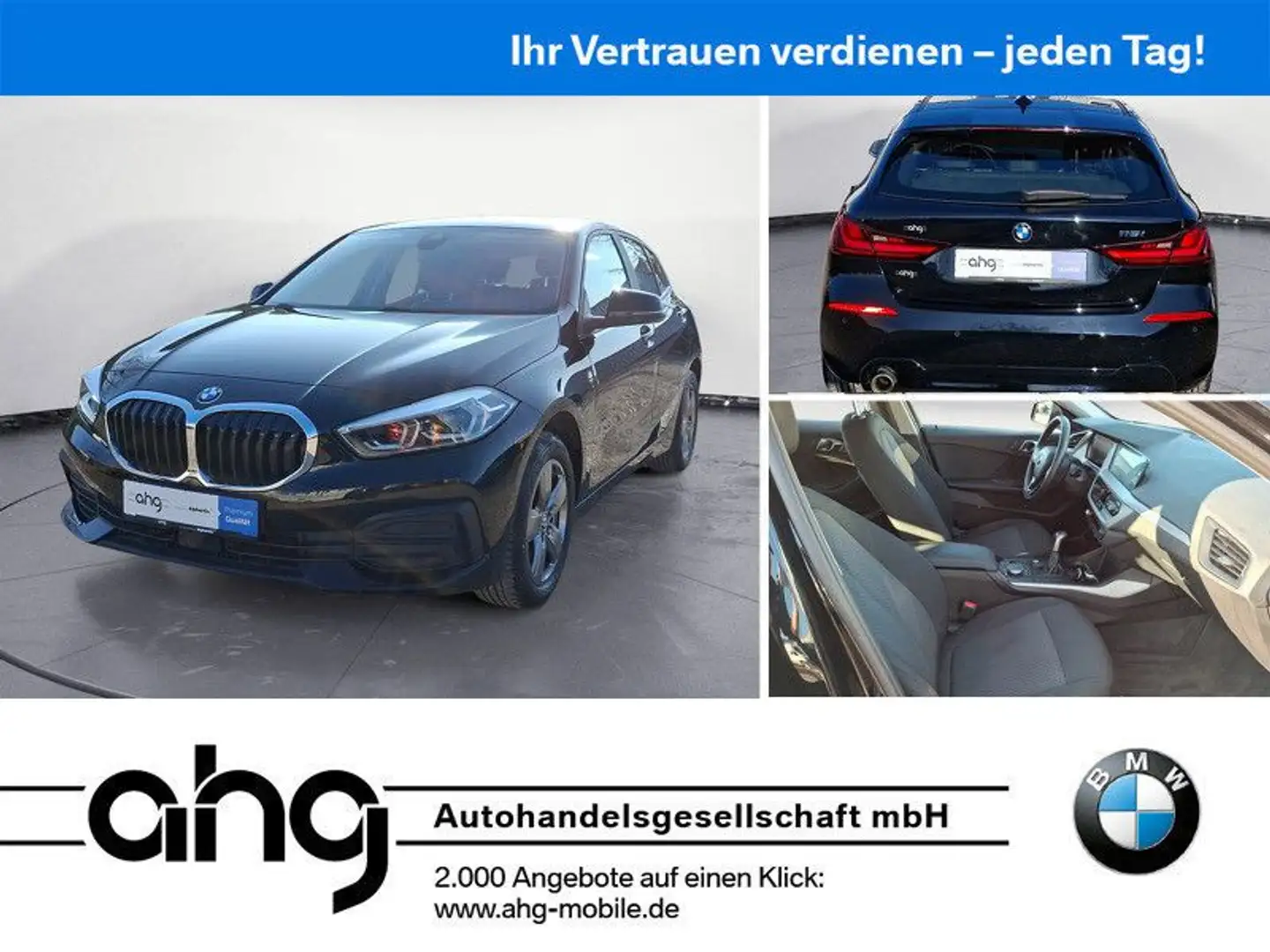 BMW 118 i Advantage PDC Sitzhzg. Vorn Lederlenkrad Noir - 1