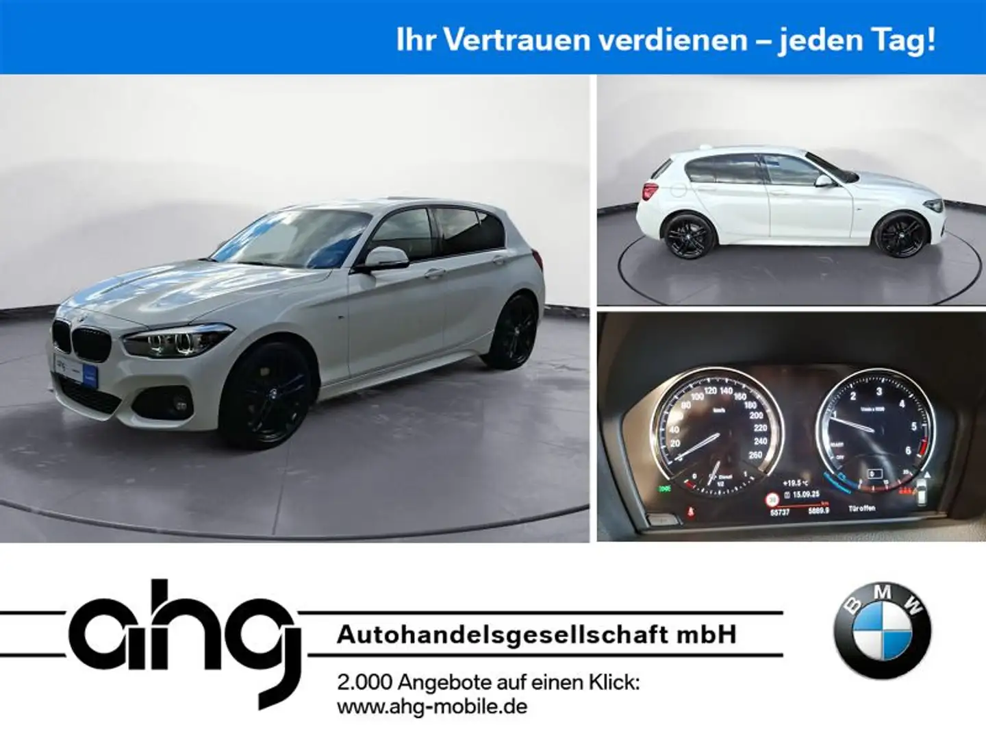 BMW 118 d Edition M Sport Shadow Navi Business HIFI D Blanc - 1