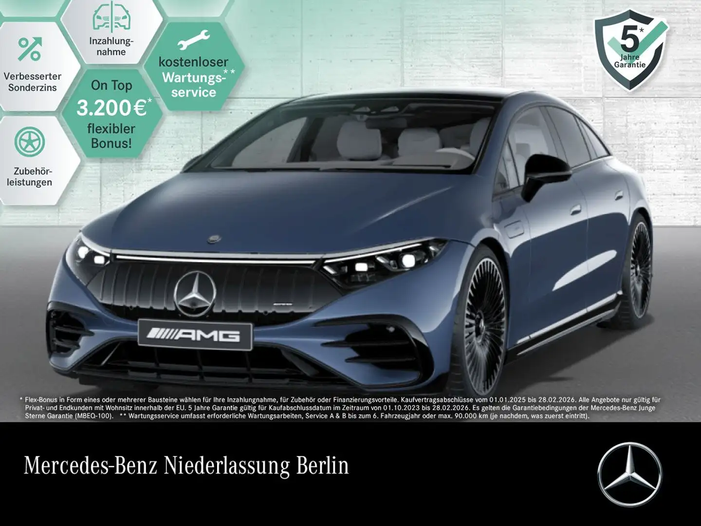 Mercedes-Benz EQS 53 AMG 4M Fahrass Fondent 360° Pano Burmester Blau - 1