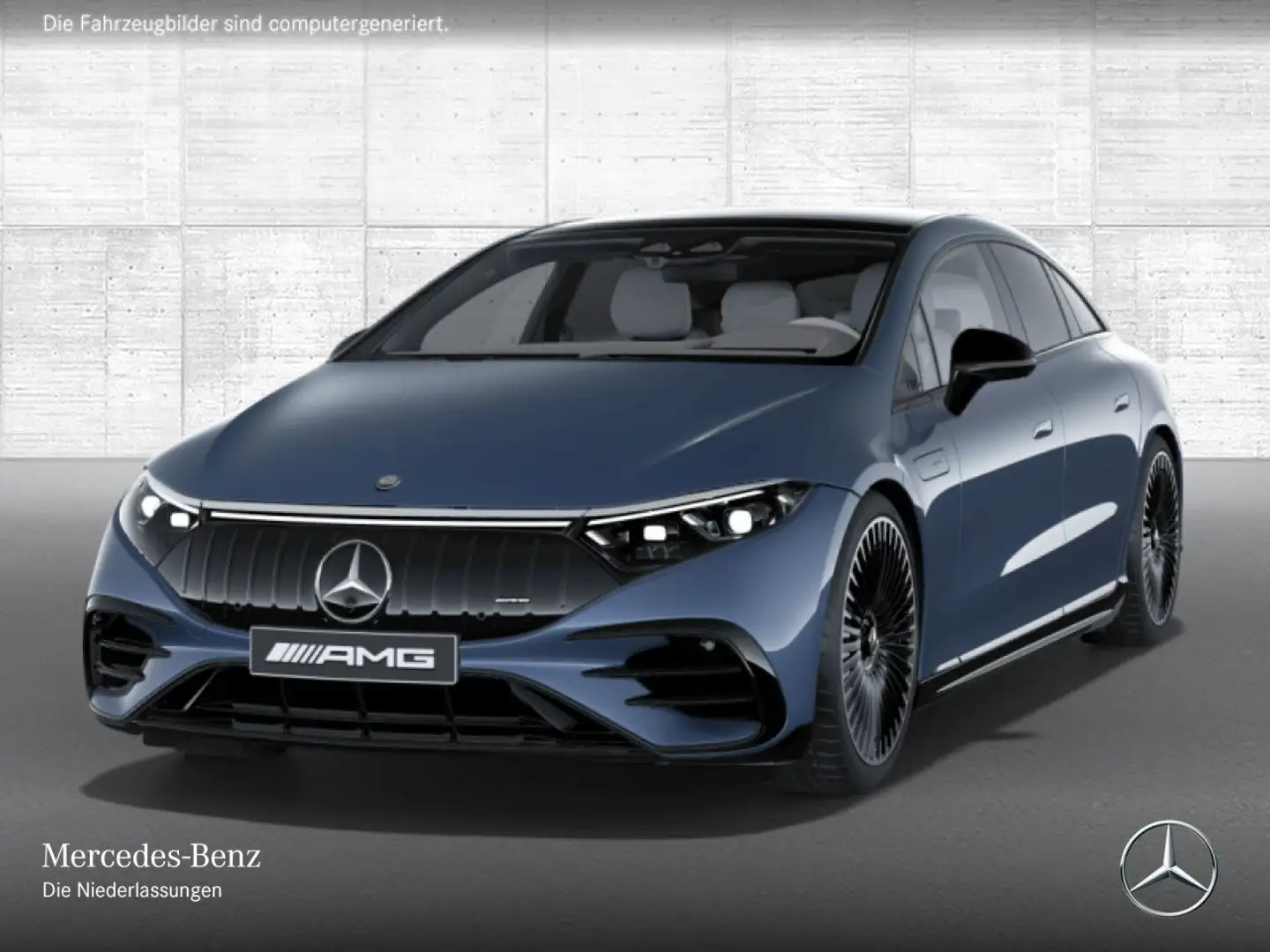 Mercedes-Benz EQS 53 AMG 4M Fahrass Fondent 360° Pano Burmester Blau - 2
