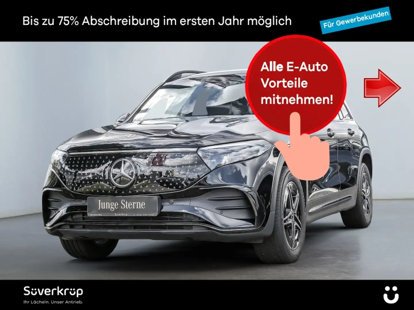 Mercedes-Benz EQB 300 4M ,     AMG BURM NIGHT PREMIUM MEMO 360 Zwart - 1