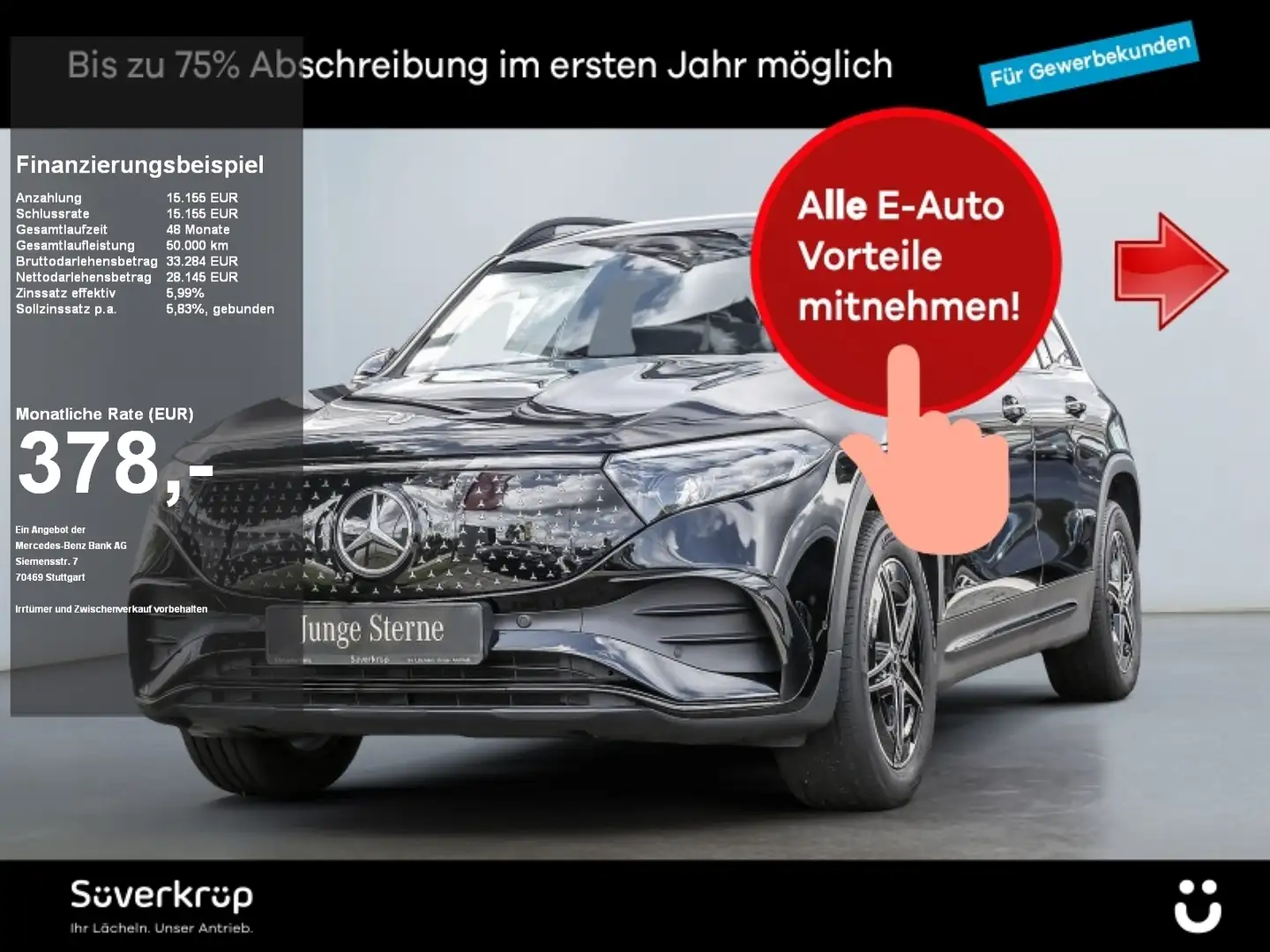 Mercedes-Benz EQB 300 4M ,     BURM AMG PREMIUM NIGHT SPUR Schwarz - 1