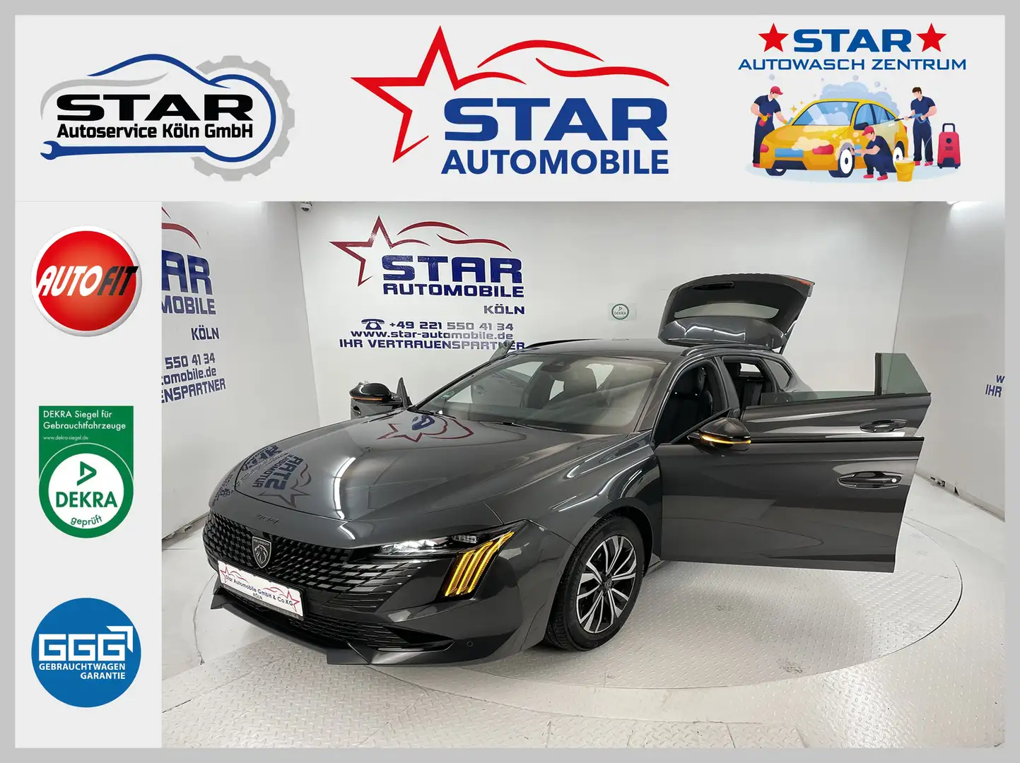 Peugeot 508 508 SW Hybrid 225 Allure*1,6-133KW*NAVI*TEMP*E6e Schwarz - 1