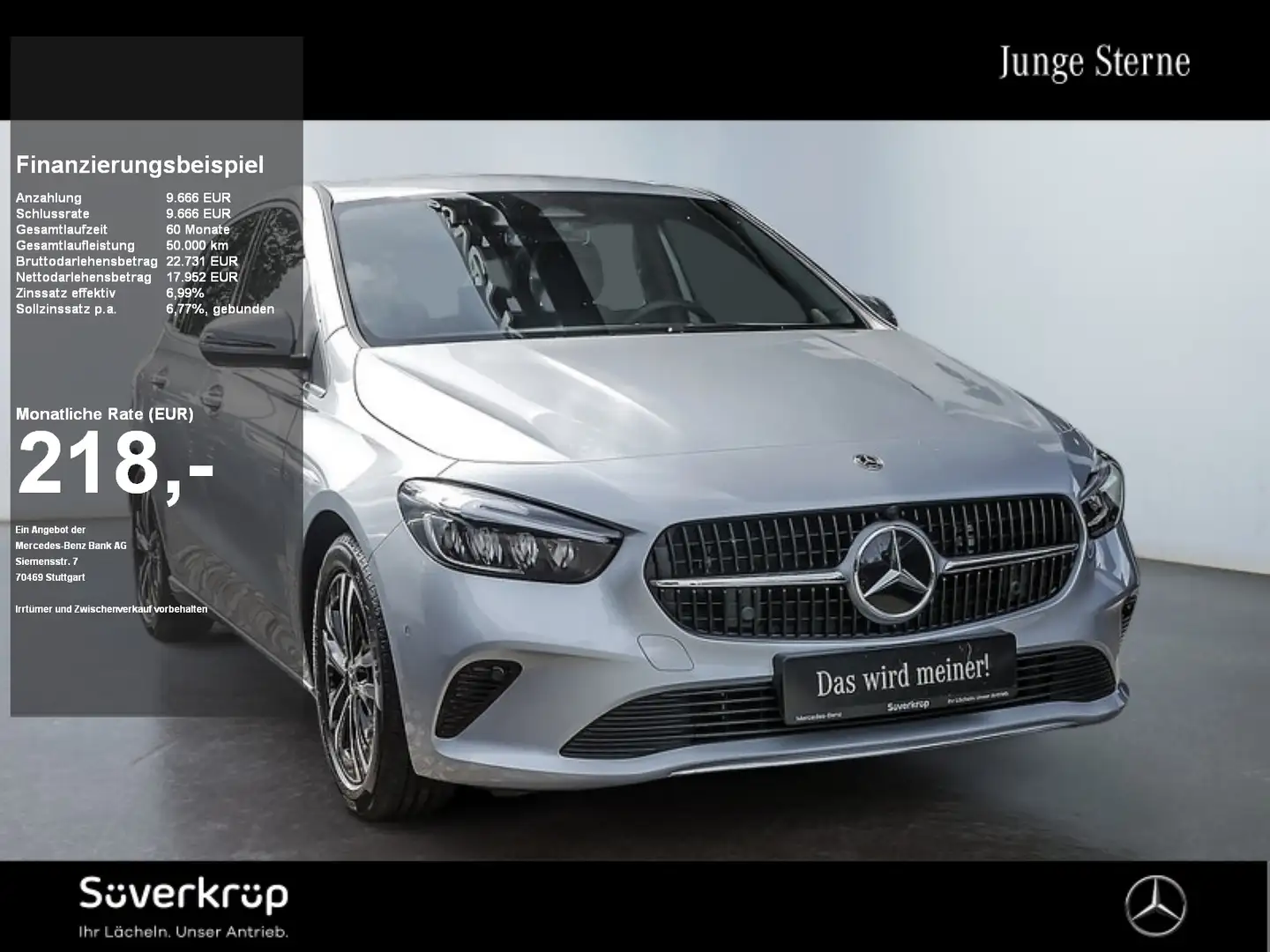 Mercedes-Benz B 180 , PROGRESSIVE AHK KAMERA SPUR PDC SHZ Silber - 1