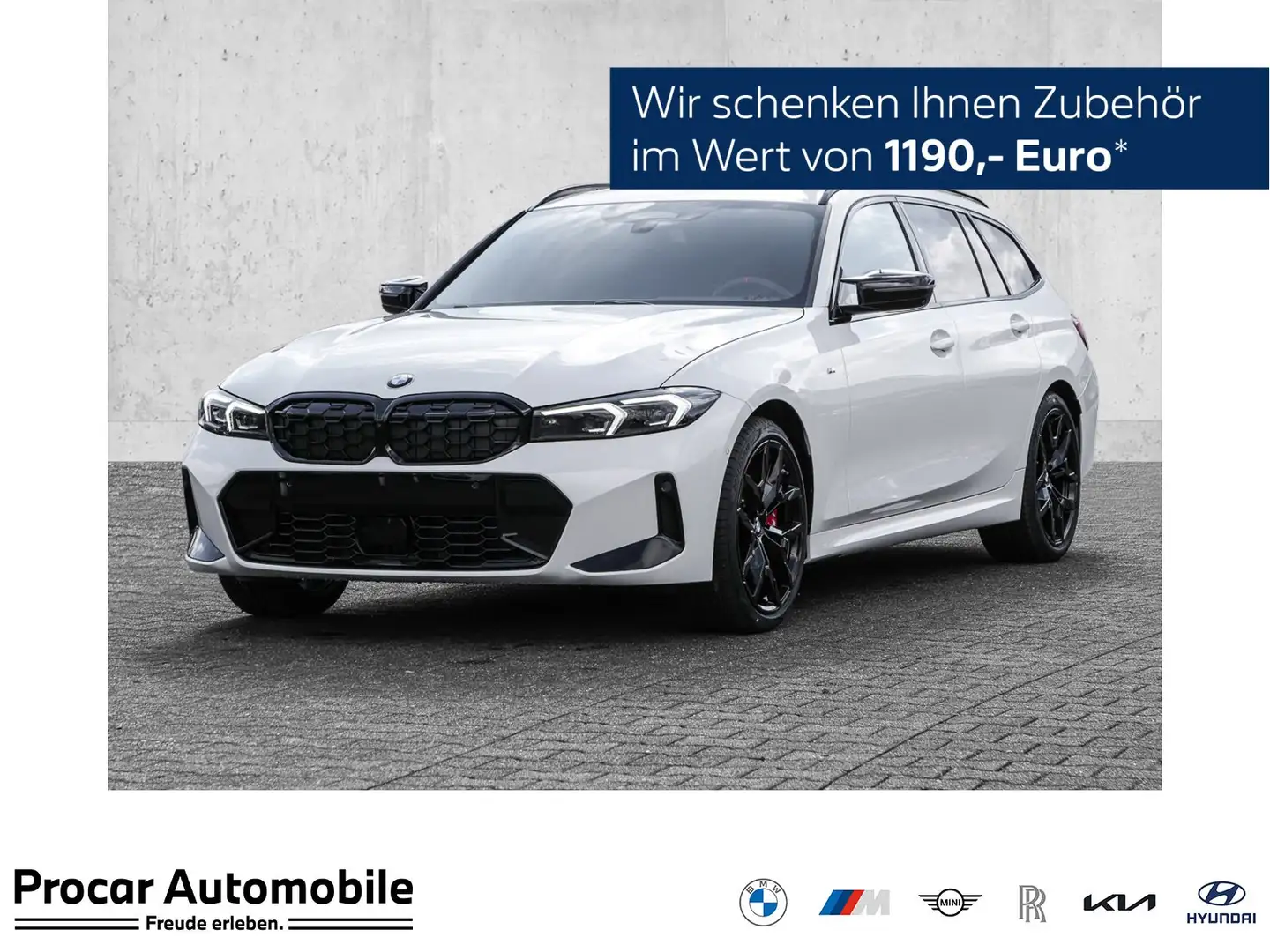 BMW 340 M340d xDrive MSport PANO HuD AHK H/K DA Prof PA+ Weiß - 1