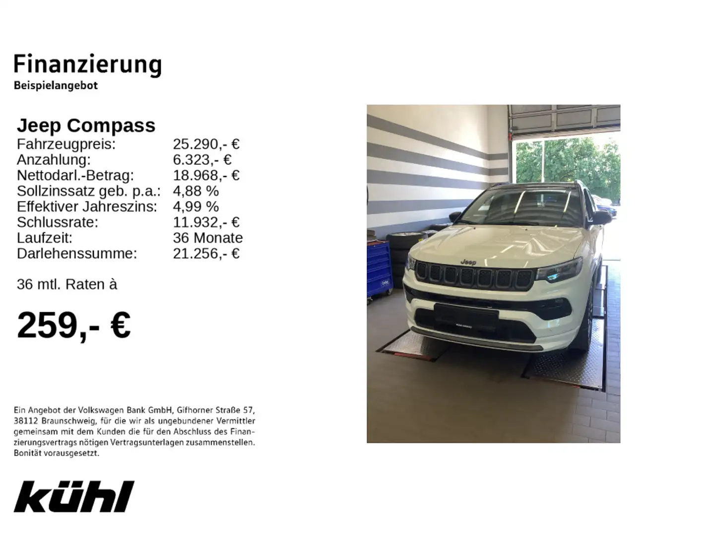 Jeep Compass 1.3 Plug-In Hybrid Automatik 4WD S Navi, Weiß - 2