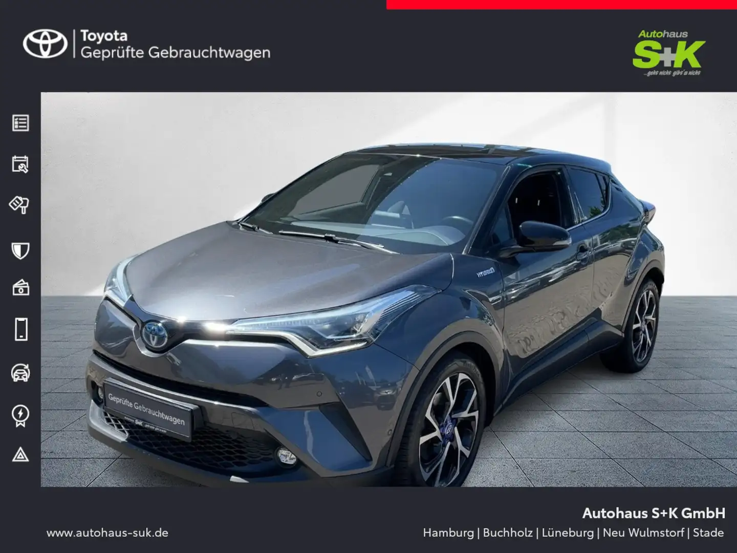Toyota C-HR 1,8 Hybrid Style Selection*Navi*R-Kamera*Leder* Grau - 1