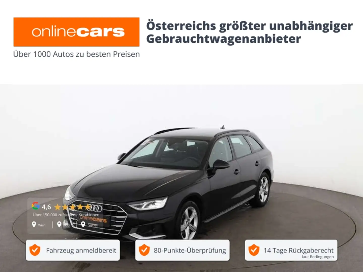 Audi A4 Avant 30 TDI advanced Aut LED RADAR NAVI R-CAM Schwarz - 1