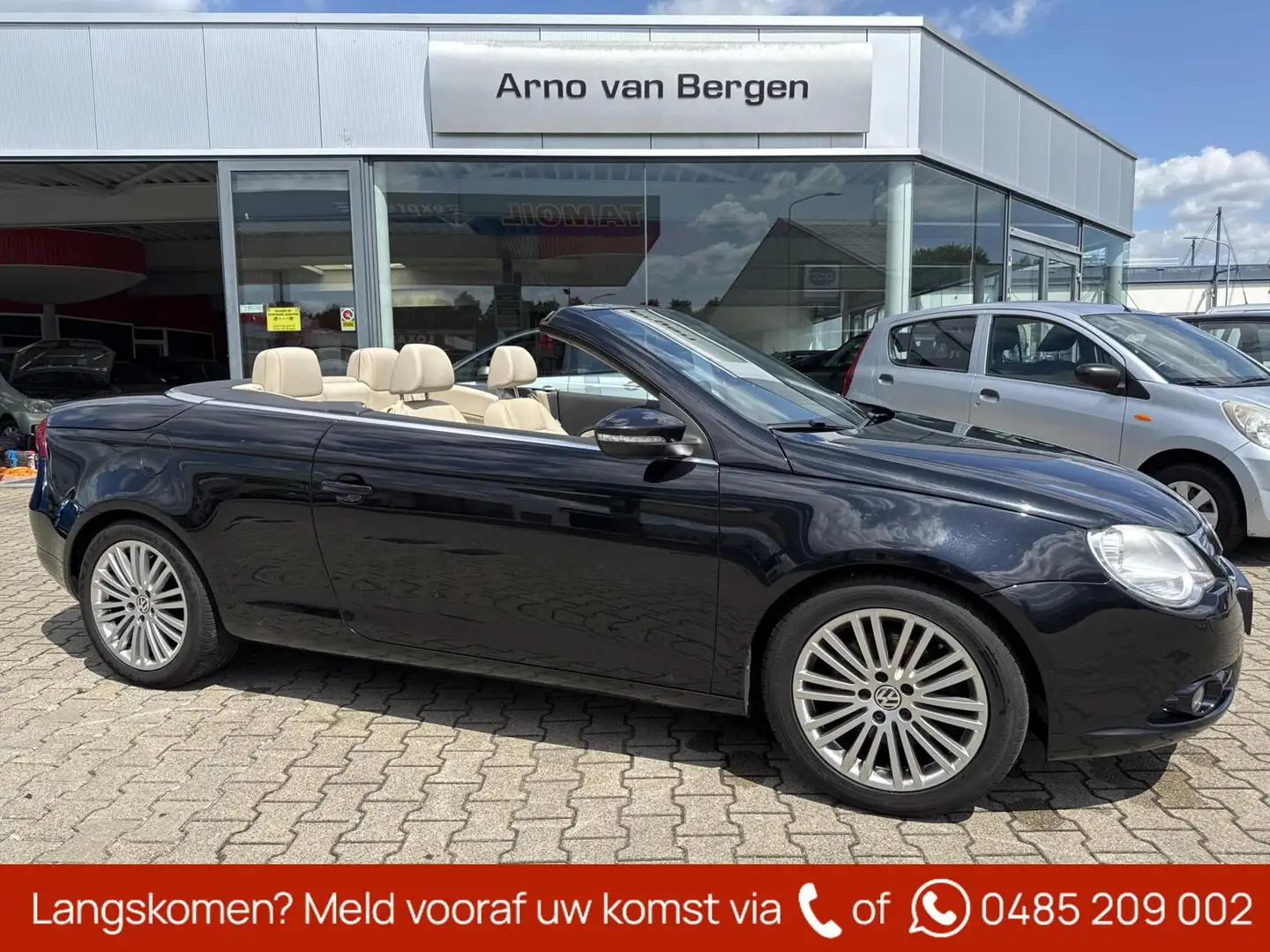 Volkswagen Eos 1.4 TSI Highline, leder interieur, glazen schuif-/ Schwarz - 1