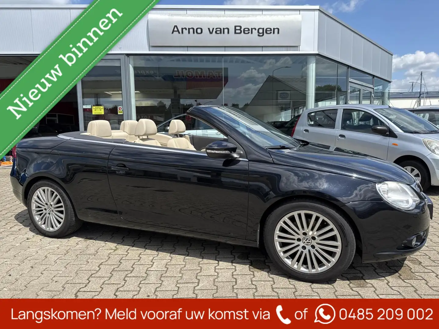 Volkswagen Eos 1.4 TSI Highline, leder interieur, glazen schuif-/ Zwart - 1