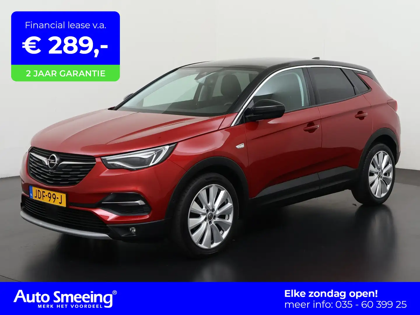 Opel Grandland X 1.2 Turbo Ultimate Automaat | Panoramadak | Zondag Rood - 1