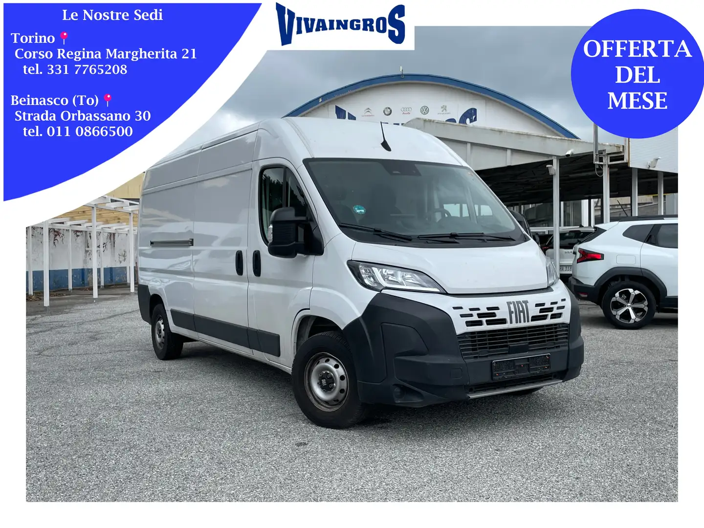 Fiat Ducato 35q L3H2 2.2 Mjt 140CV Bianco - 1