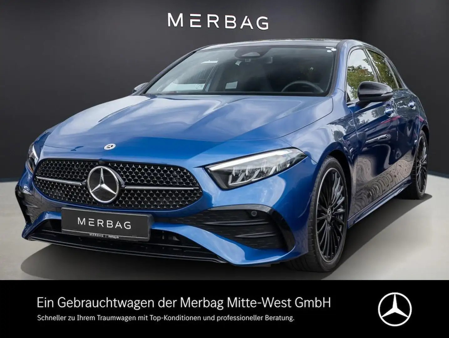 Mercedes-Benz A 200 Kompaktlimousine Pano SpurW W-Paket LED Blau - 1