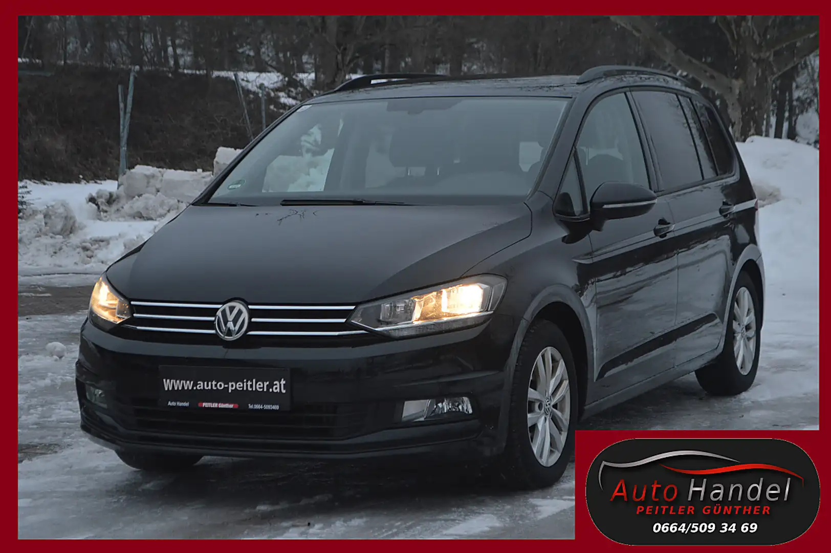 Volkswagen Touran 1,6+AHK+SHZ+PDC+TEL Schwarz - 1