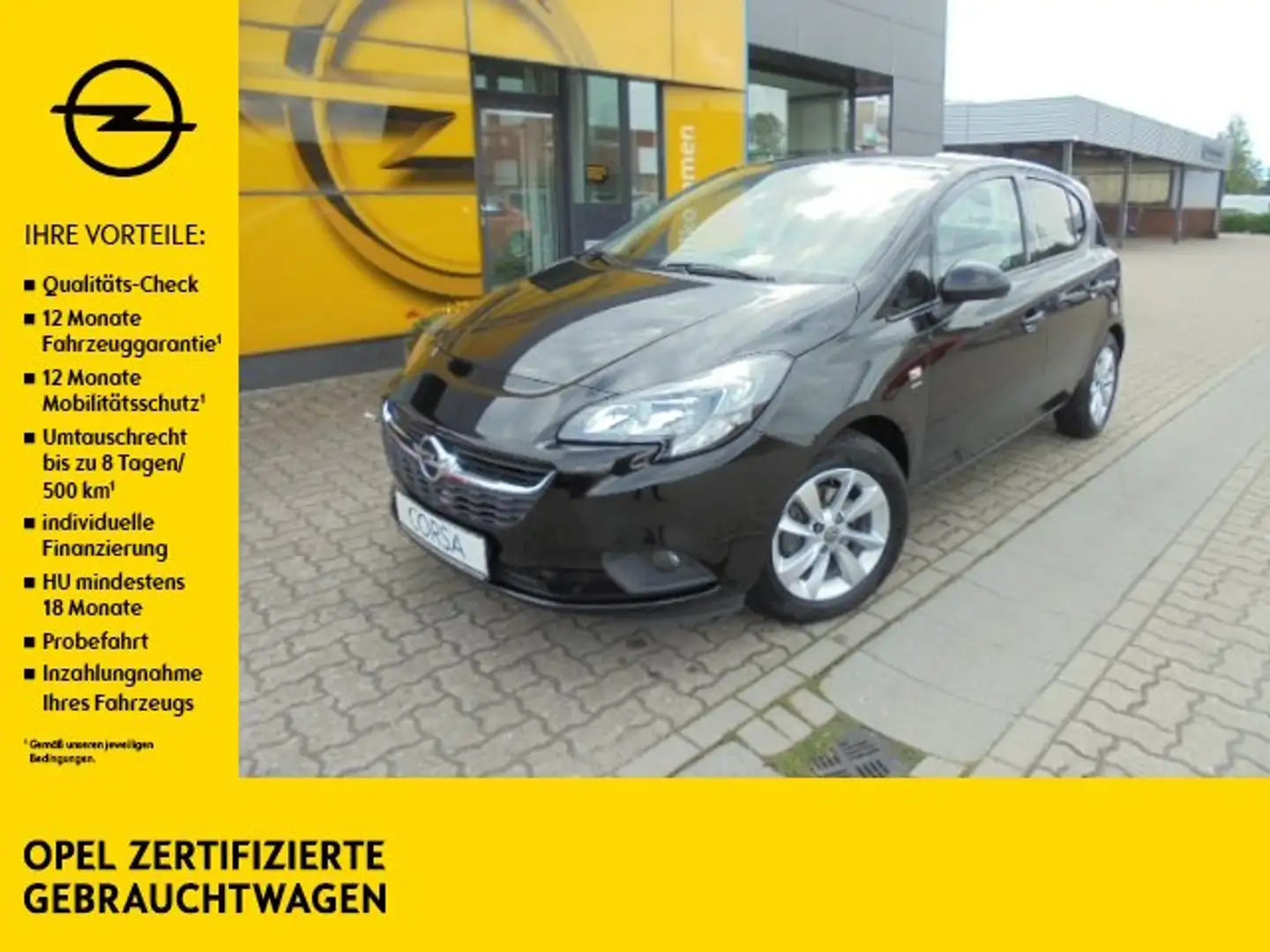 Opel Corsa 1.4 Active PDC/Sitzheizung/Tempomat/Allwetter Černá - 1