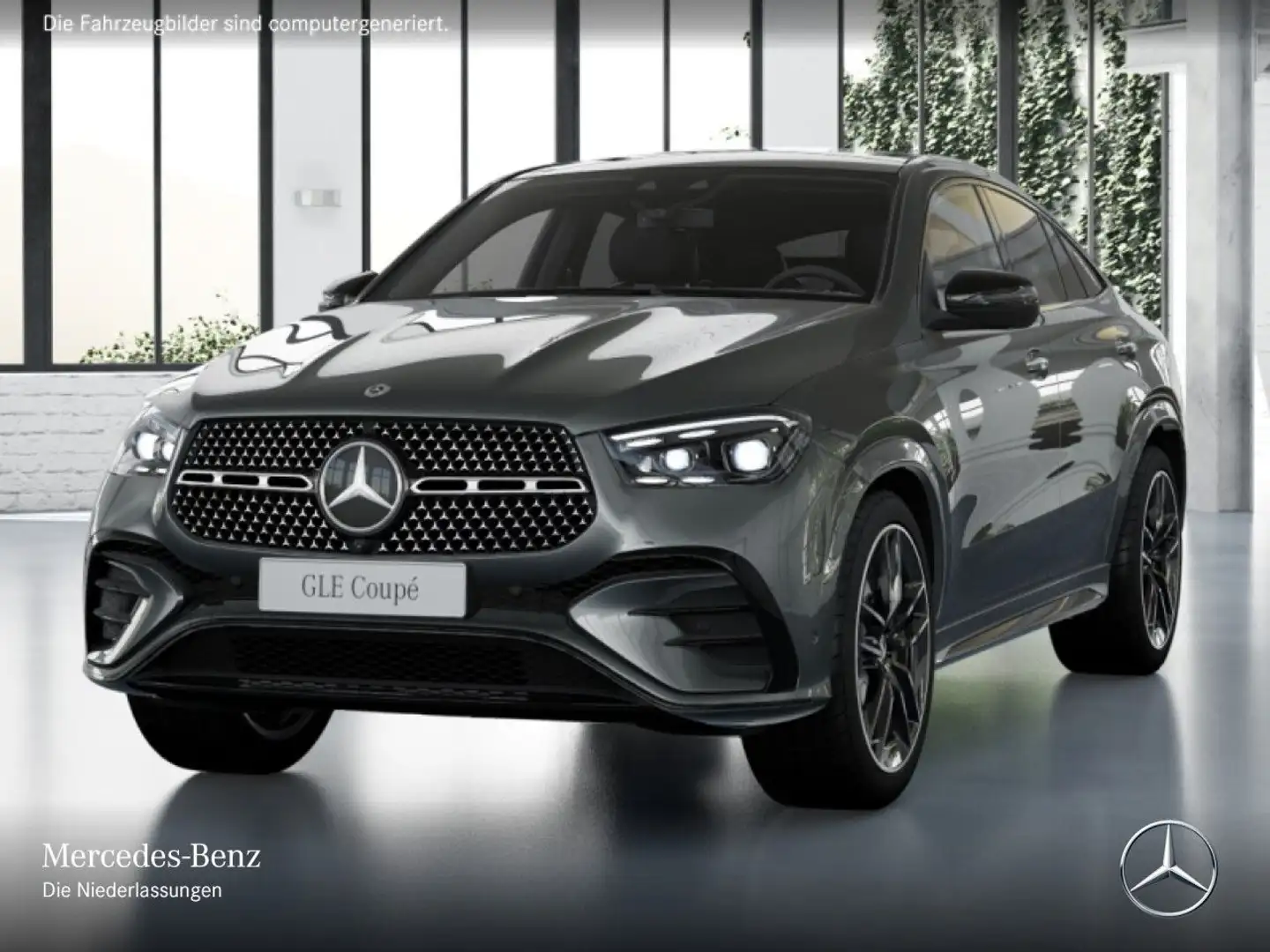 Mercedes-Benz GLE 450 d Coupé 4M AMG+NIGHT+PANO+360+AHK+HUD+9G Grau - 2