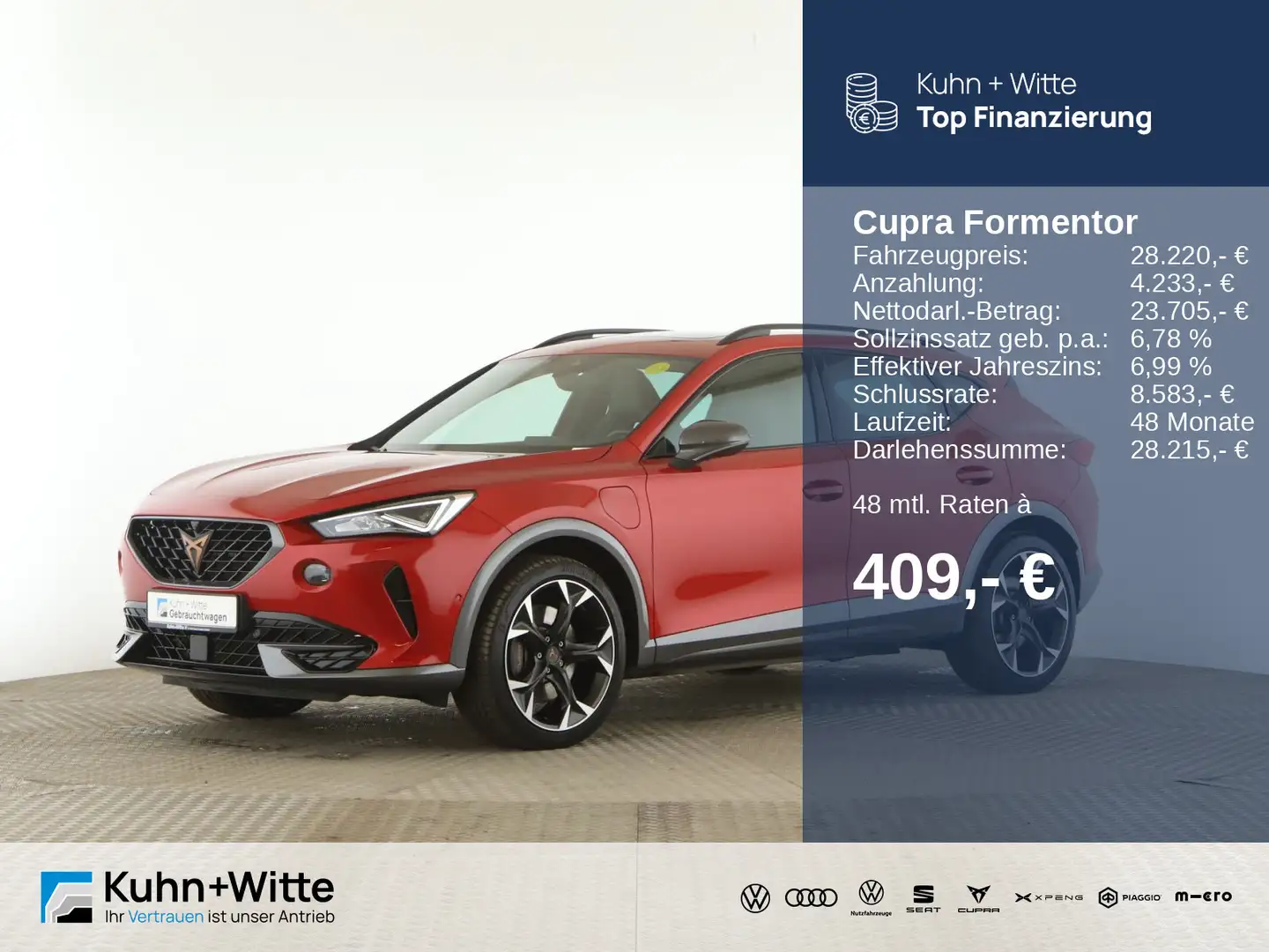 CUPRA Formentor 1.4 eTSI *Hybrid*Pano*AHK*ACC*PDC*LED* Rot - 1