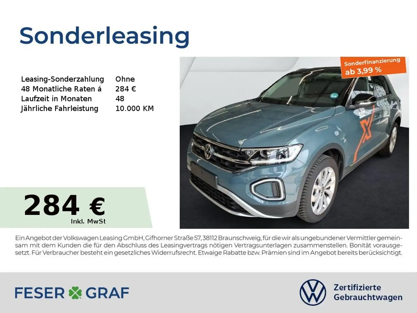 Volkswagen T-Roc Style 1.5 TSI DSG Navi AHK LED SiHz Blau - 1