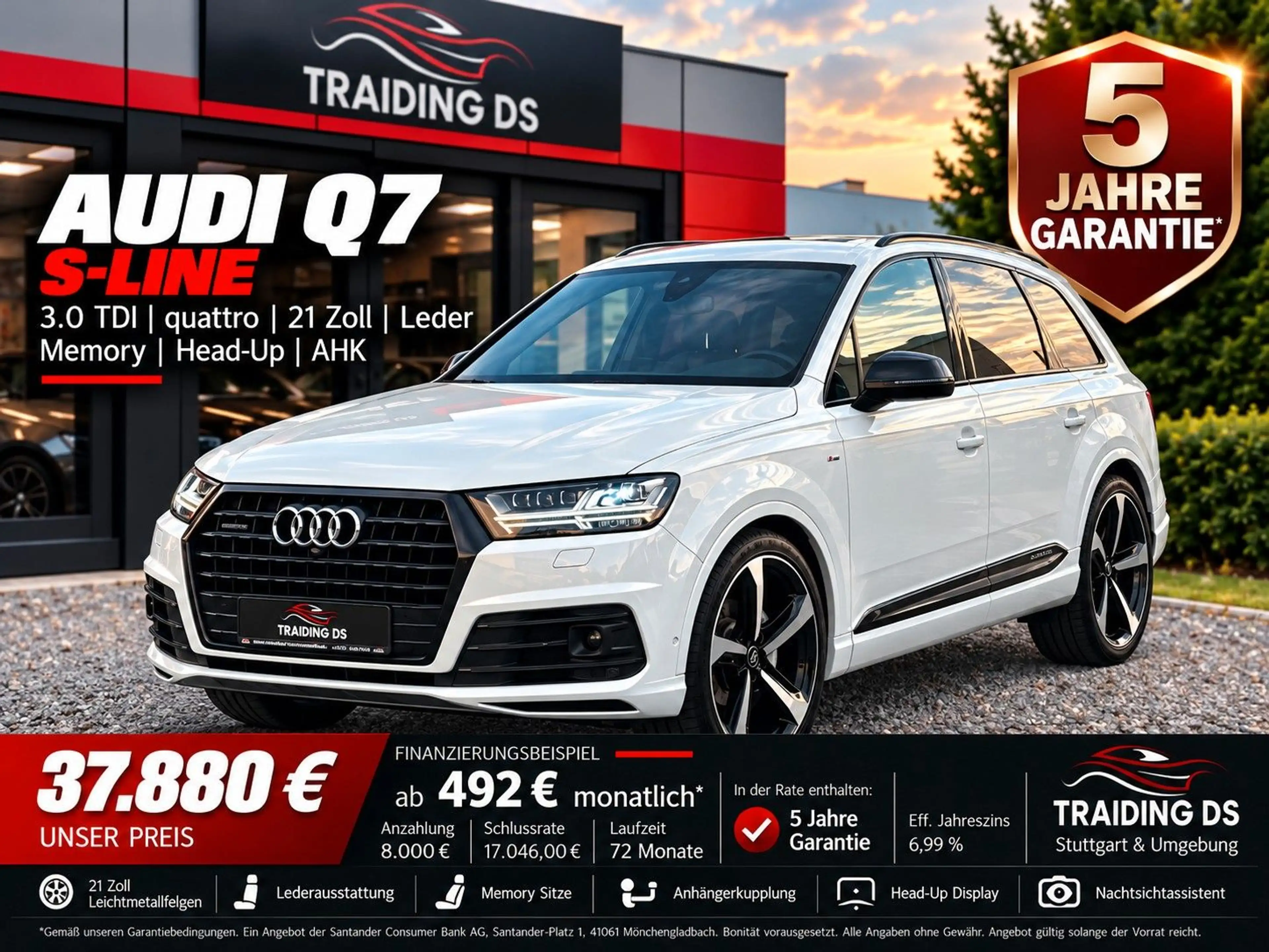 Audi Q7 3.0 TDI quattro**S-LINE**LUFT*AHK*NACHTSICHT*