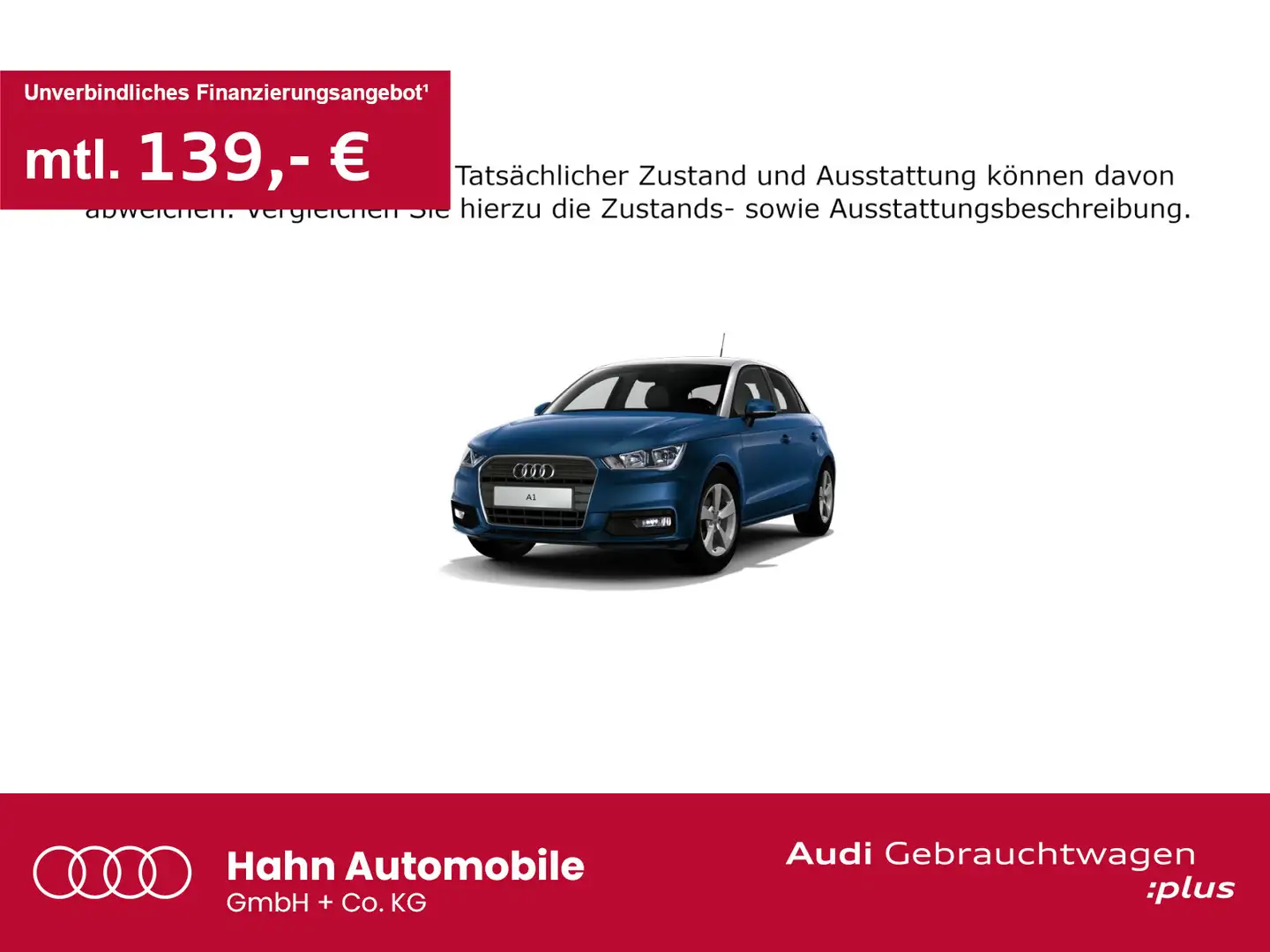 Audi A1 TFSI sport ultra Carplay Sitzh Einp Blau - 1