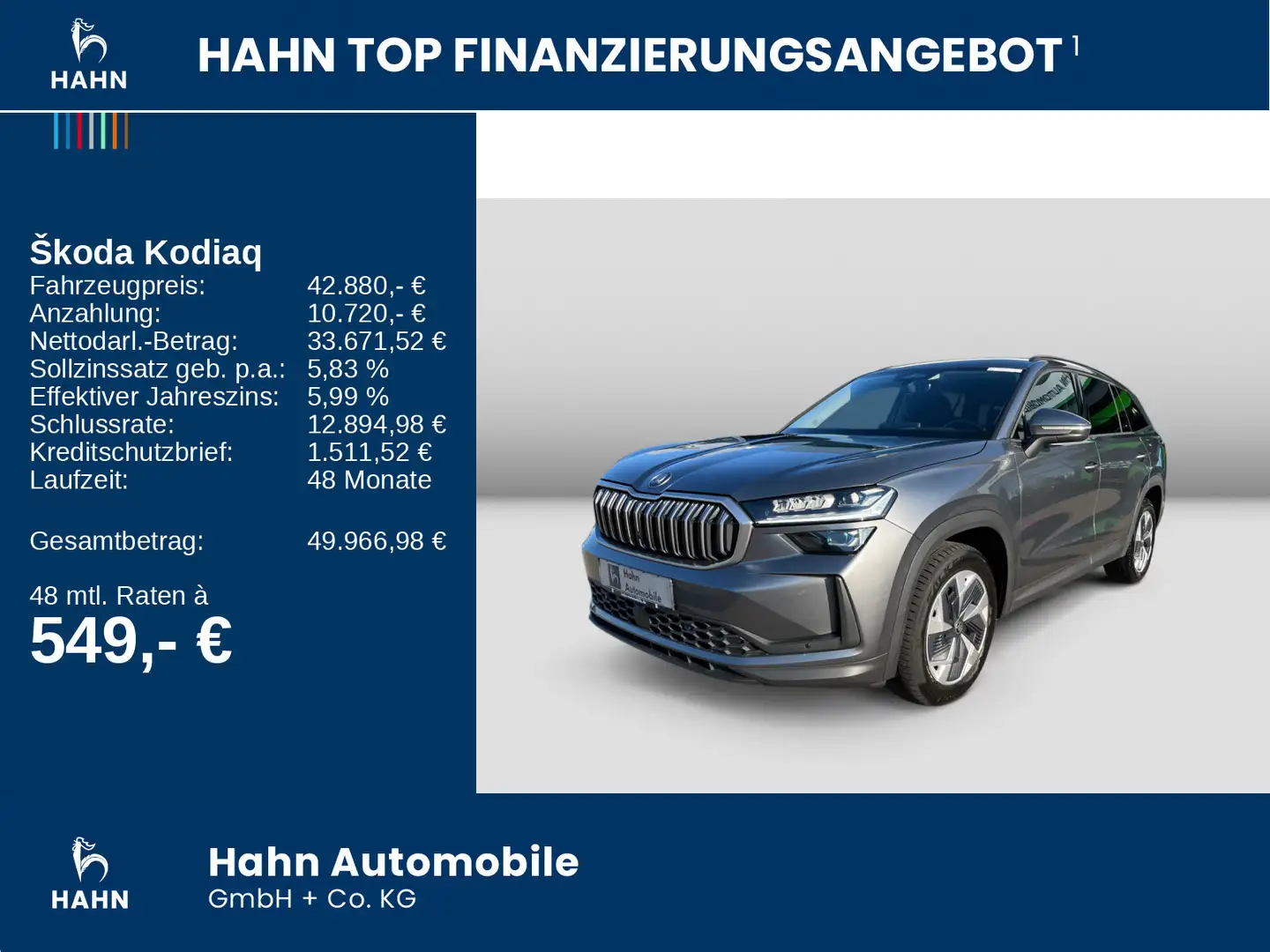 Skoda Kodiaq 2.0TDI DSG 4x4 Selection Matrix Navi CAM Grau - 2