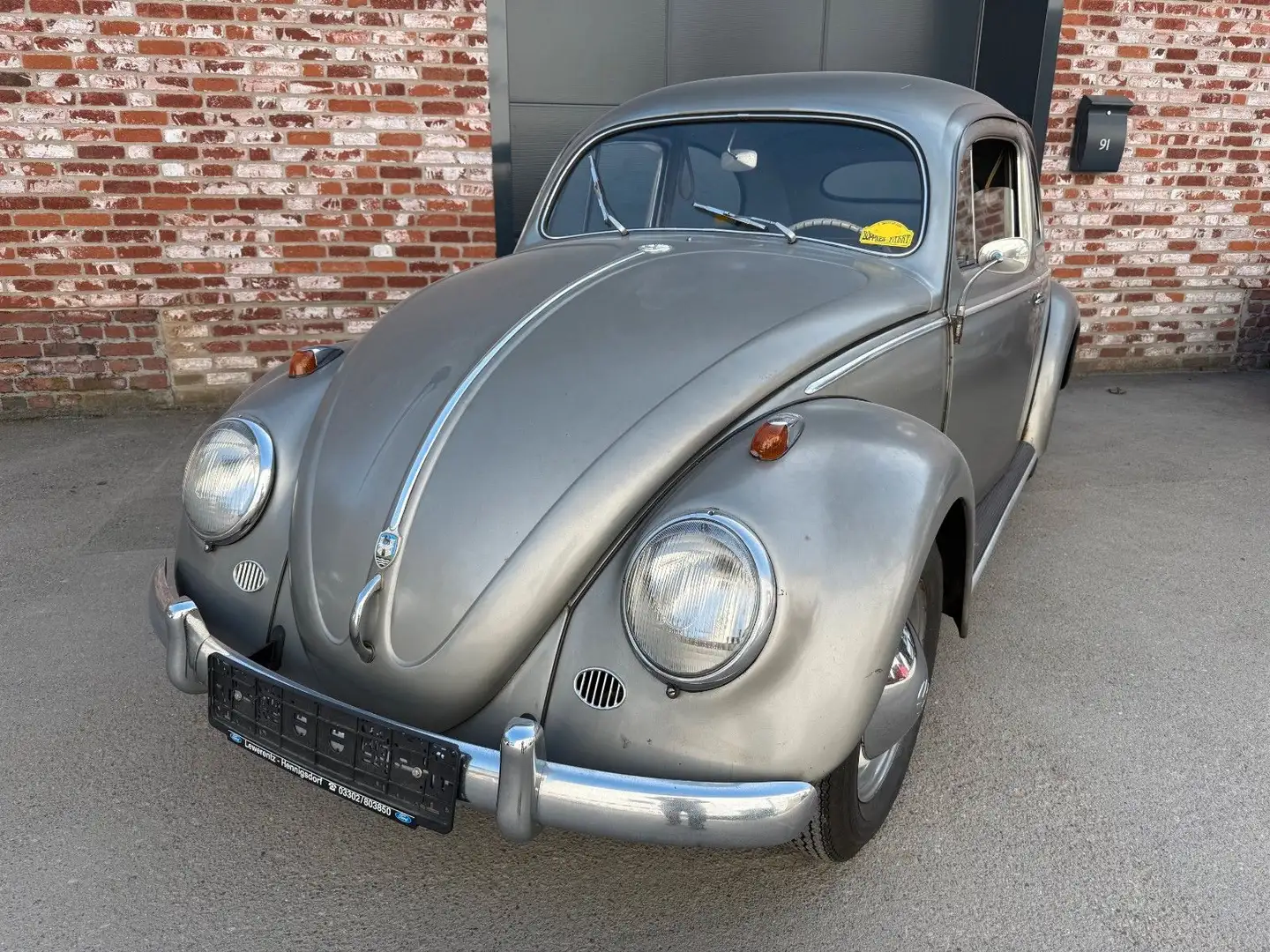 Volkswagen Käfer Oval Käfer Pappbrief  Tüv+H Neu 53tkm Ovali Silber - 1