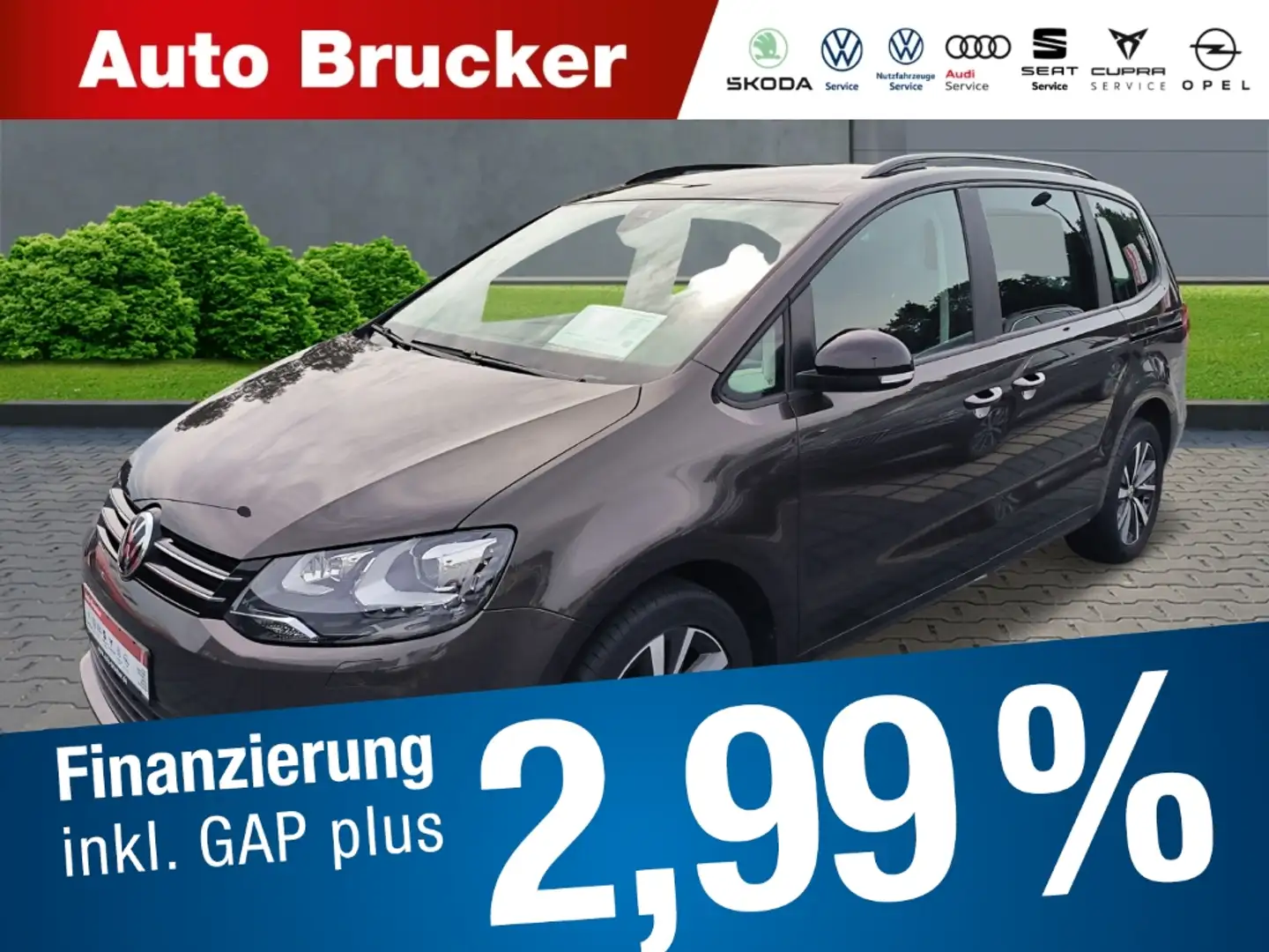 Volkswagen Sharan Comfortline Black Style  2.0 TDI+Anhängerkupplung Brown - 1