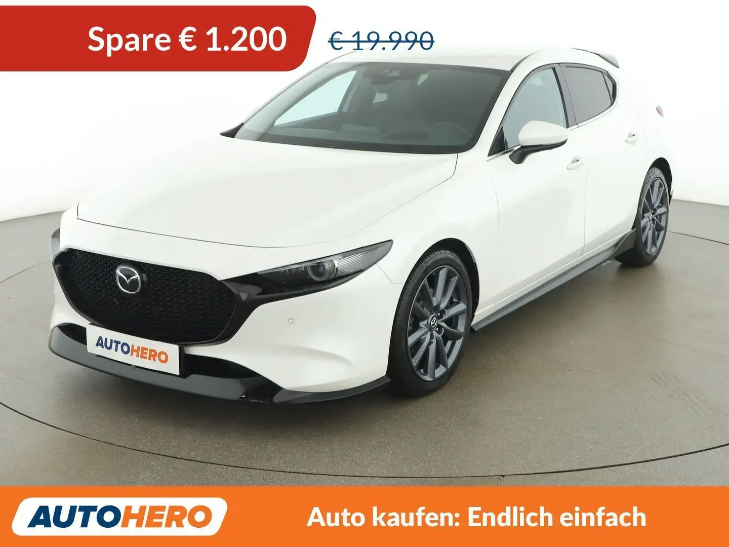 Mazda 3 2.0 Comfort + *LED*ACC*HUD*360*SPUR*TOT* Weiß - 1