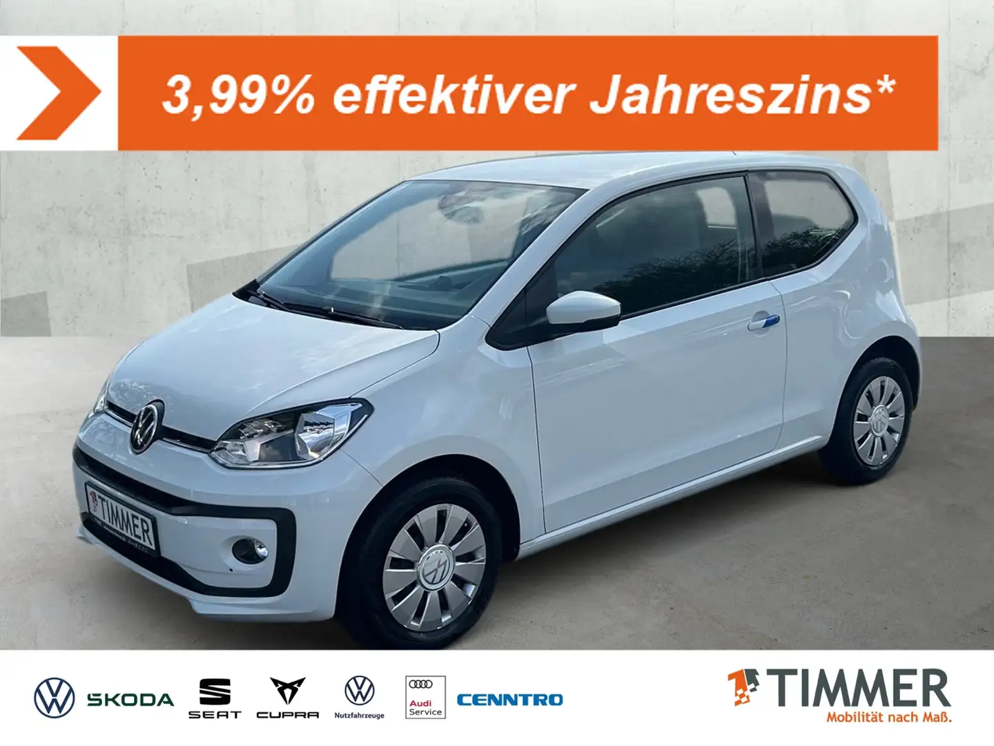 Volkswagen up! 1.0 MOVE *SHZ *KLIMA *ALLWETTER Weiß - 1
