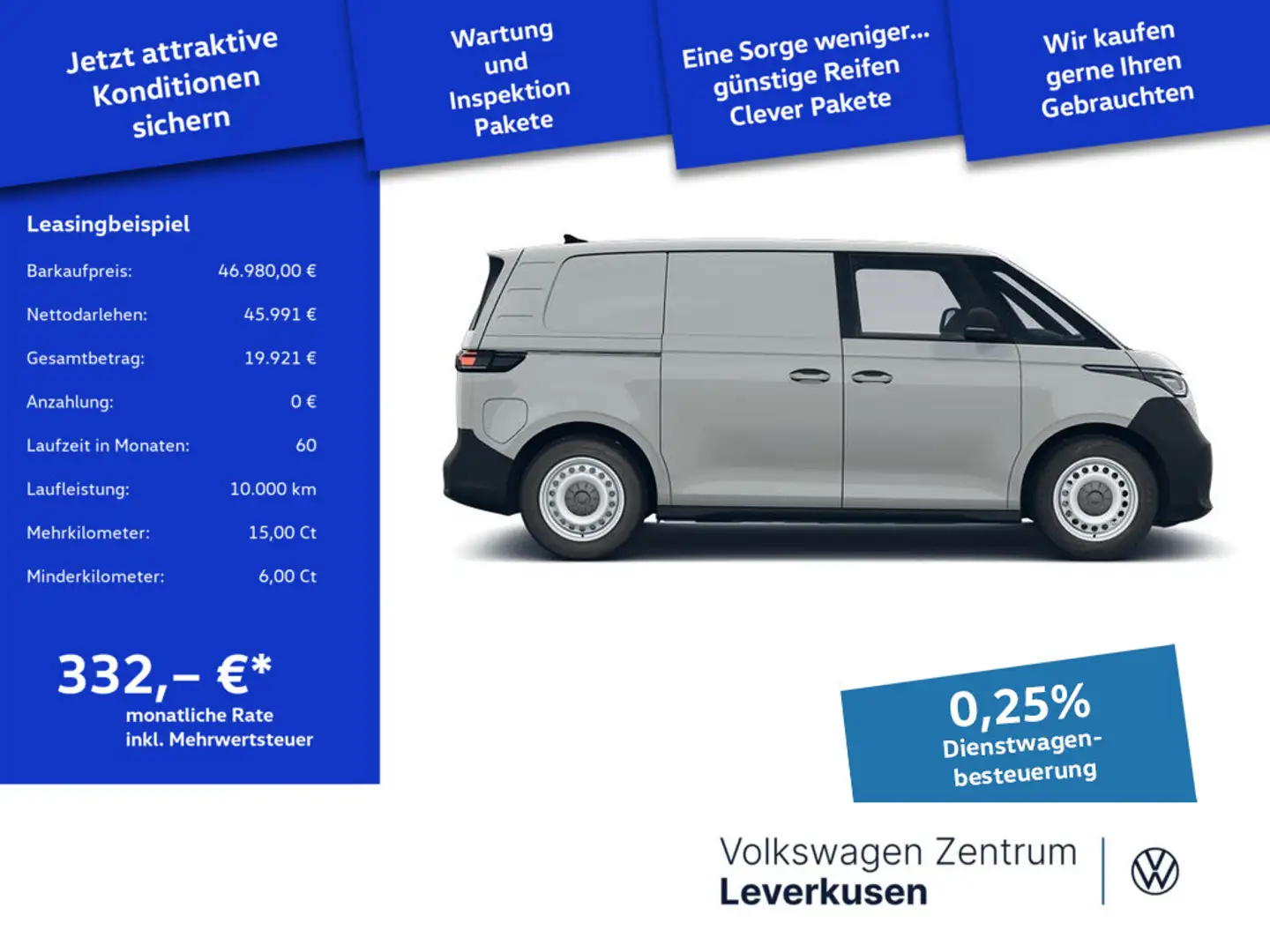 Volkswagen ID. Buzz Cargo Pro 360° LED ACC AHK KAM SHZ K Weiß - 2