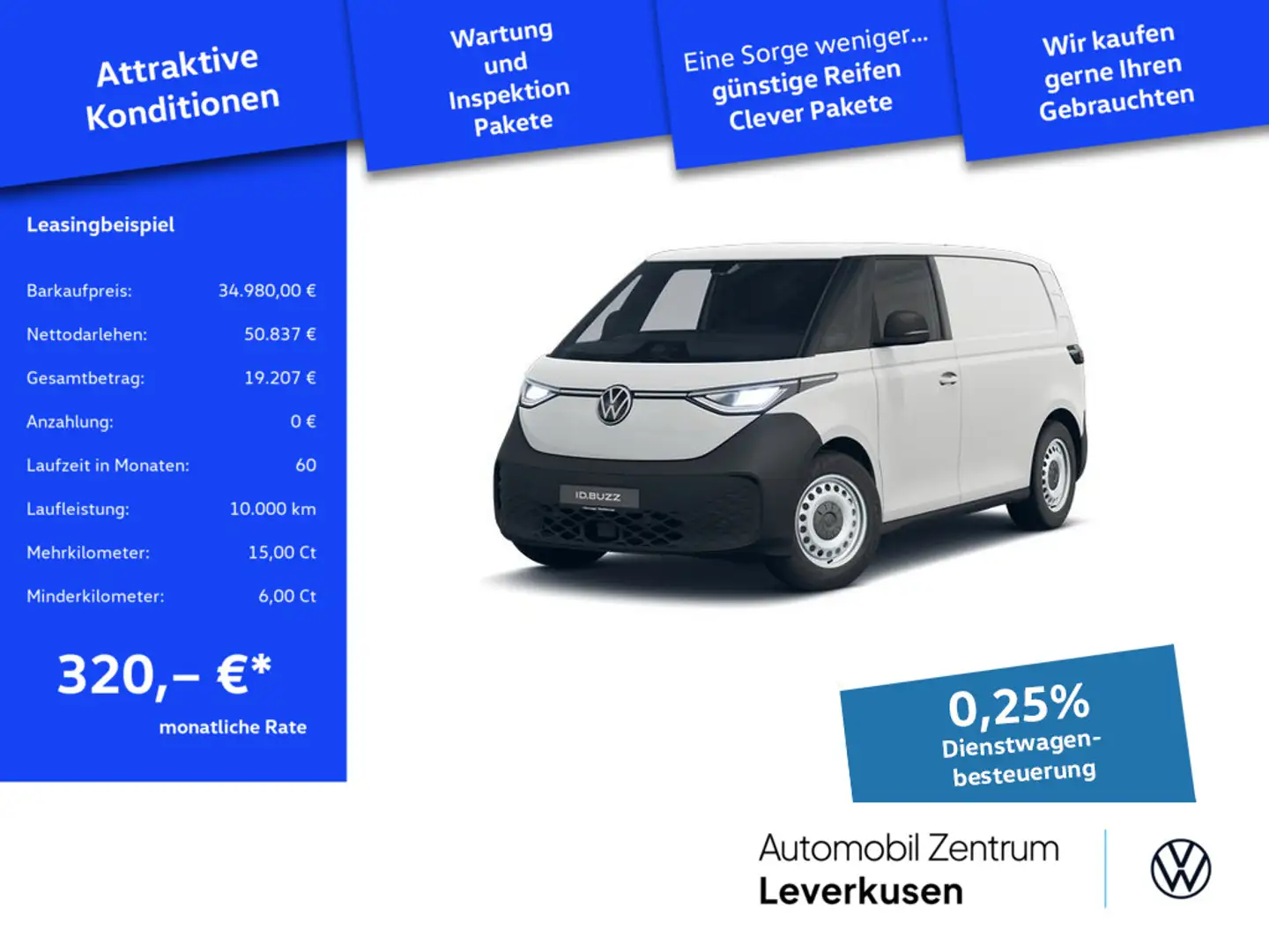 Volkswagen ID. Buzz Cargo LED APP KLIMA PDC Weiß - 1