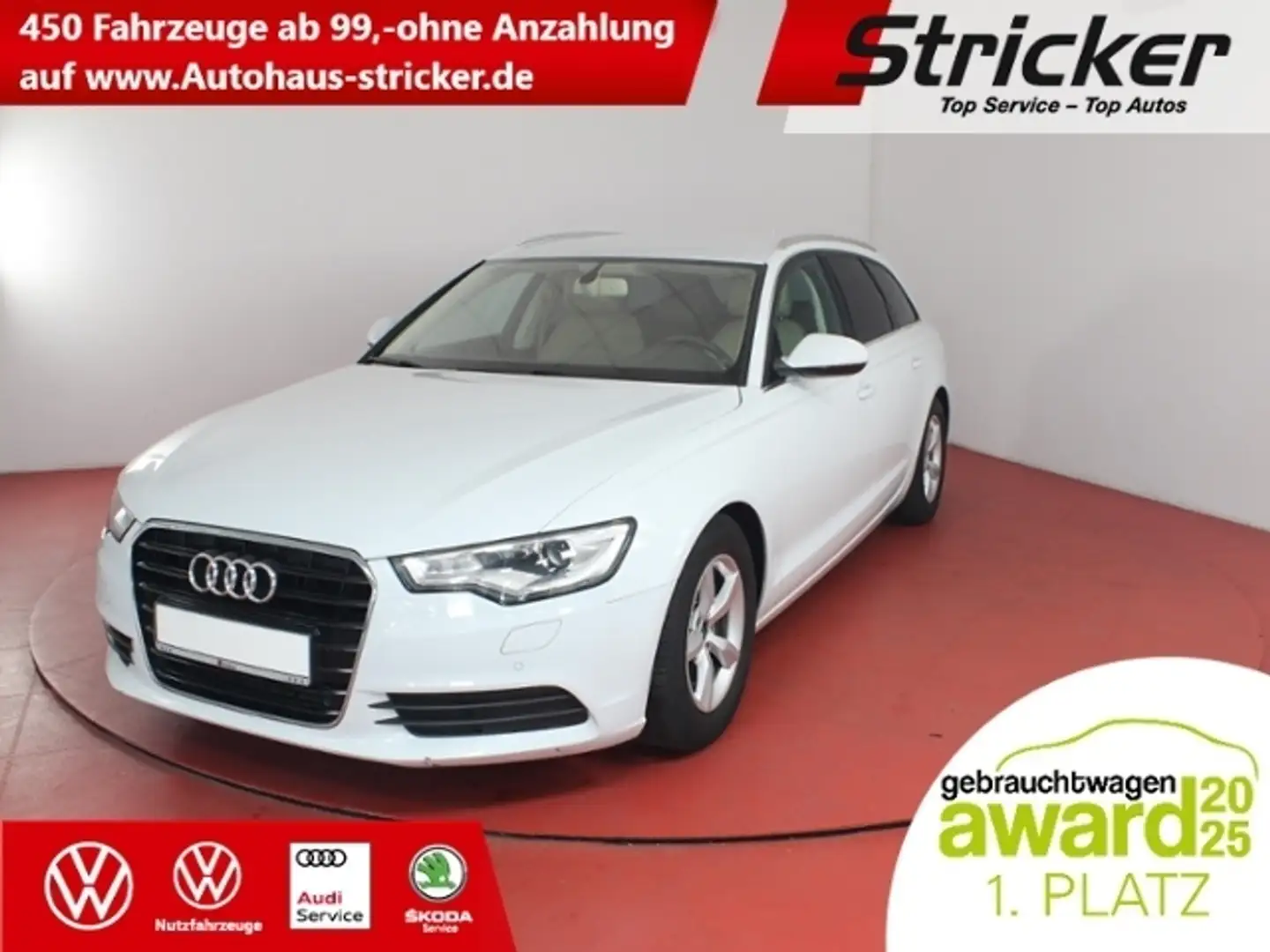 Audi A6 Avant 2.0TDI TÜV bis 05/2027 AHK Navi Weiß - 1