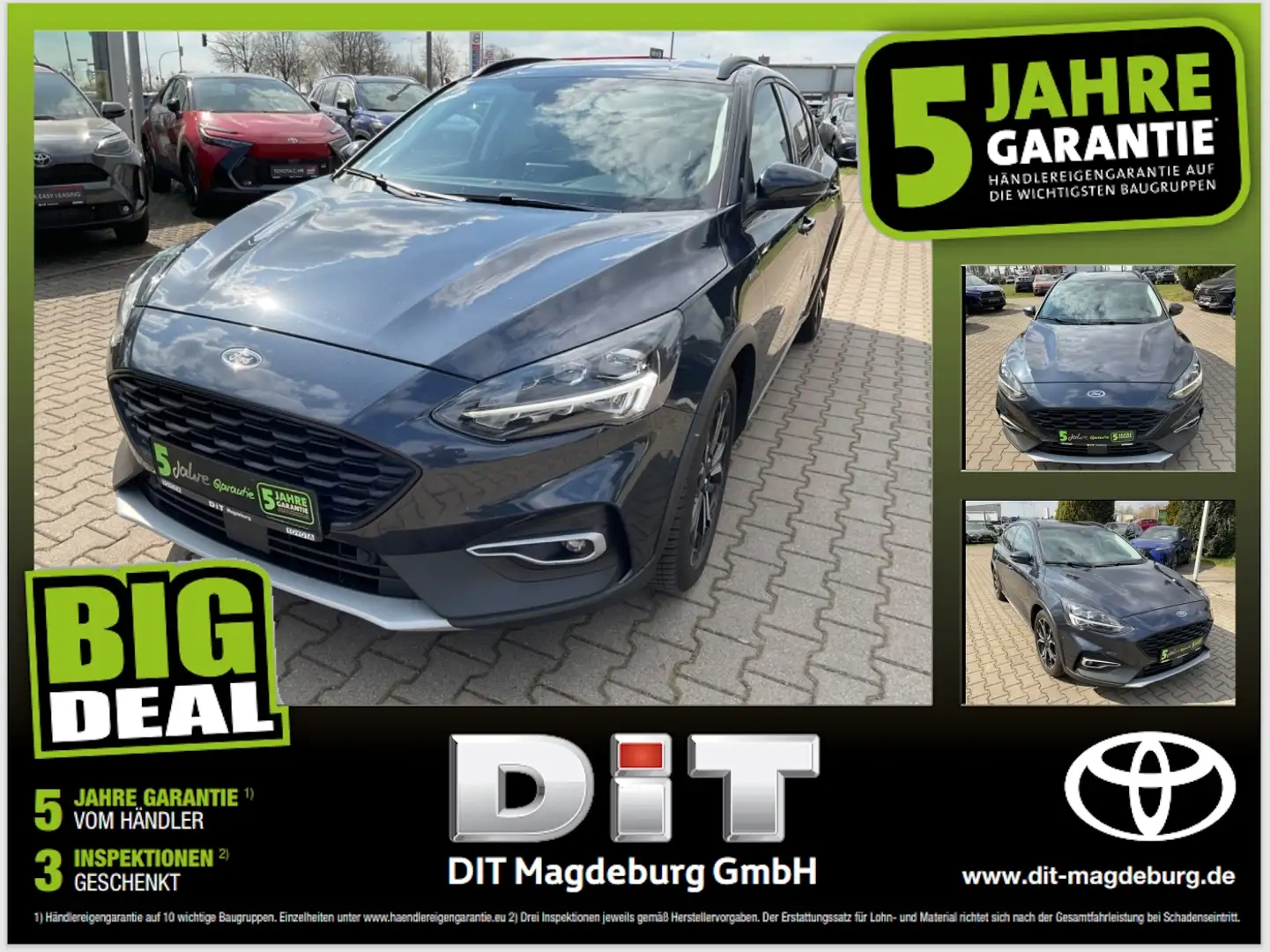 Ford Focus 1.0 Active Navi,KeyLess,LED,LM,Carplay,B&O Blauw - 1