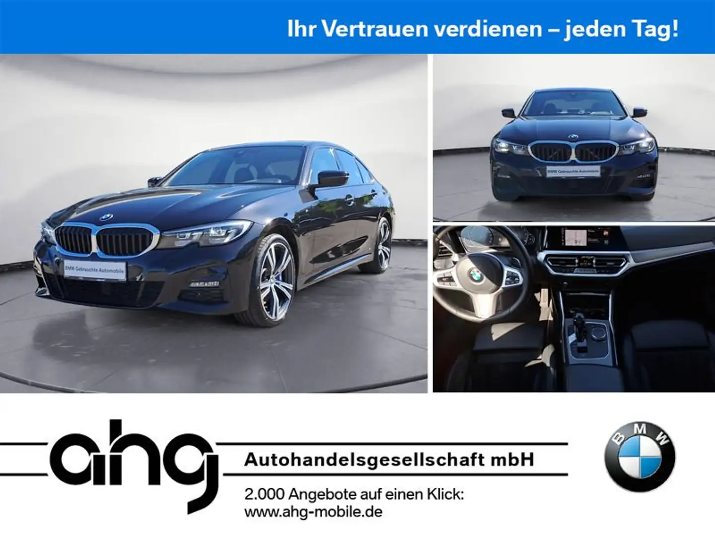BMW 330 e M Sport Navi Harman Kardon Sport Aut. Klima Negro - 1