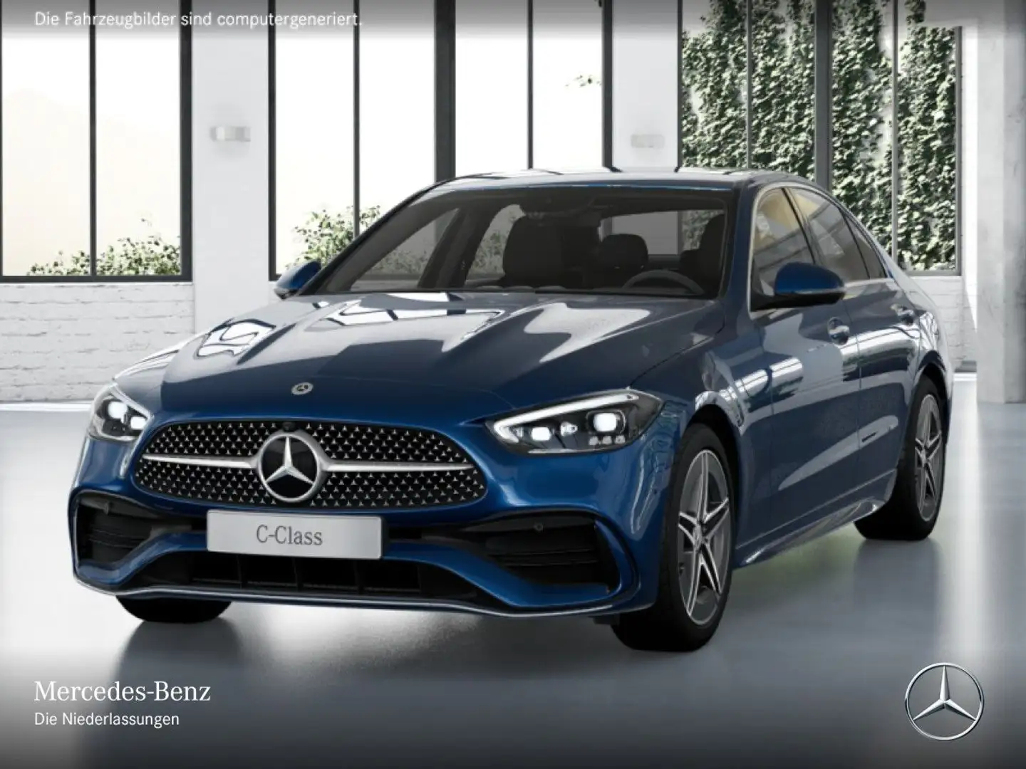 Mercedes-Benz C 300 e AMG+360+AHK+TOTW+KEYLESS+9G Blau - 2