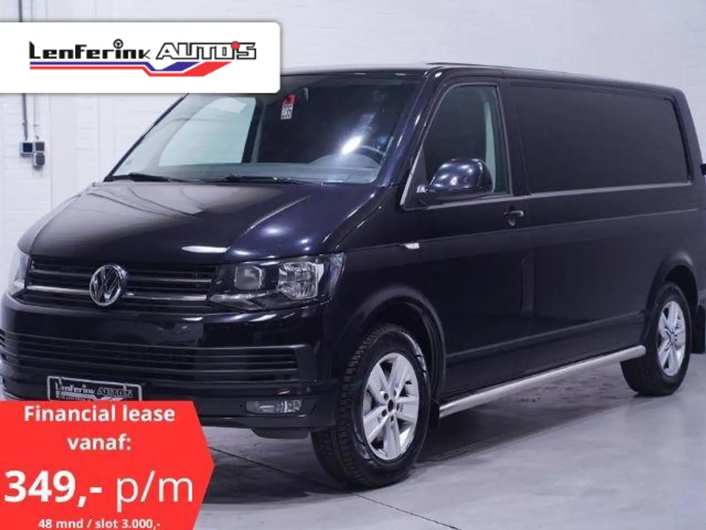 Volkswagen T6 Transporter 2.0 TDI 204 pk DSG Aut. L2 Navi, Trekhaak 17" LMV, Zwart - 1