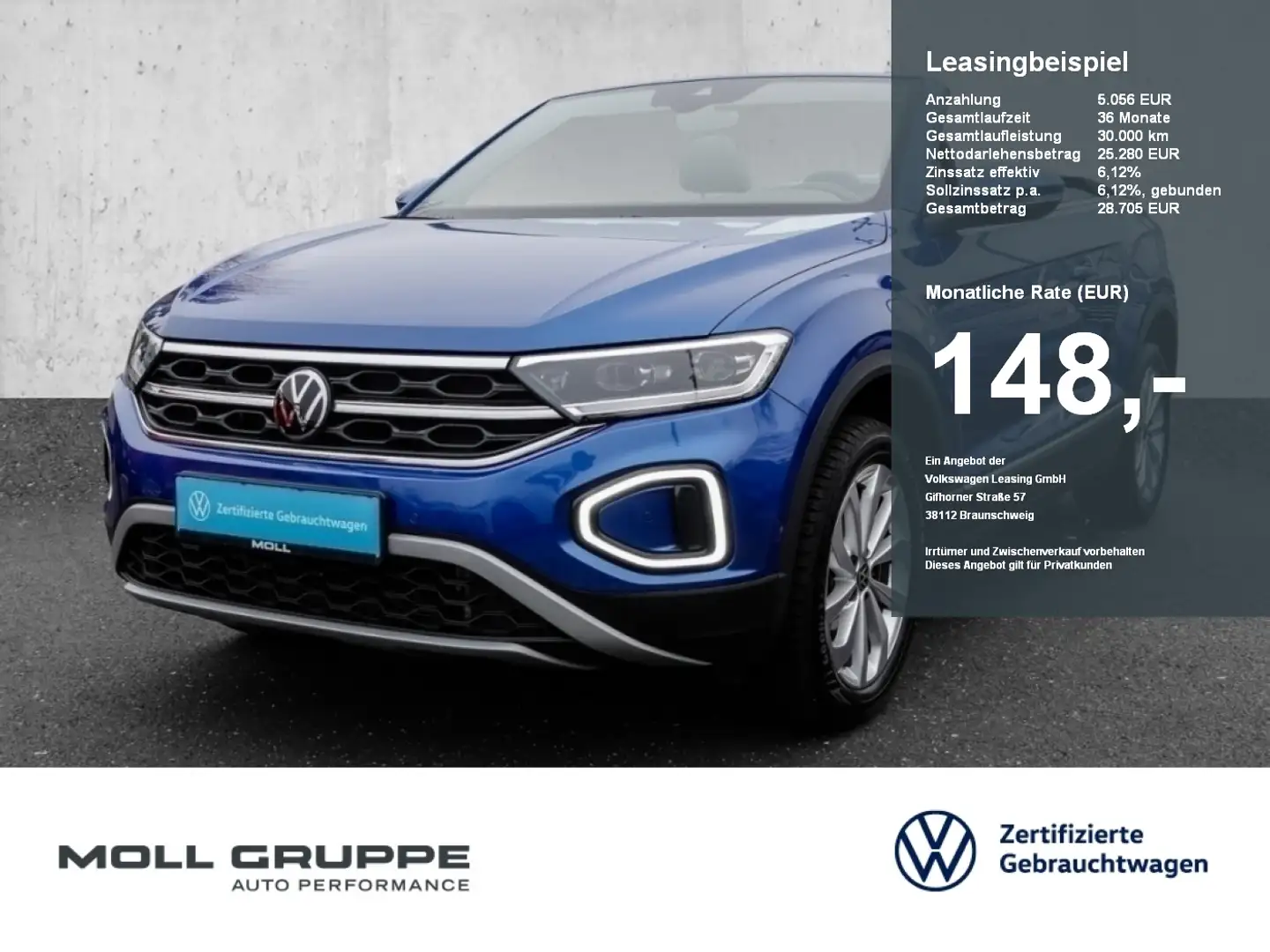Volkswagen T-Roc Cabriolet 1.0 TSI Style NAVI LED LM ACC Negro - 1