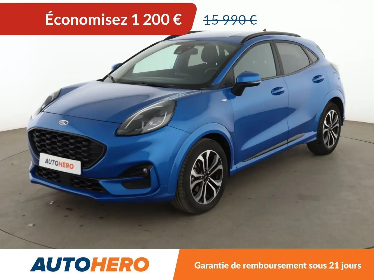 Ford Puma 1.0 EcoBoost Hybrid mHEV ST Line Bleu - 1