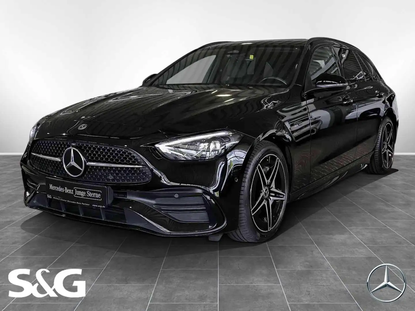Mercedes-Benz C 200 AMG AHK+TOTWINKEL+CARPLAY+KAMERA+LED+18" Negro - 1