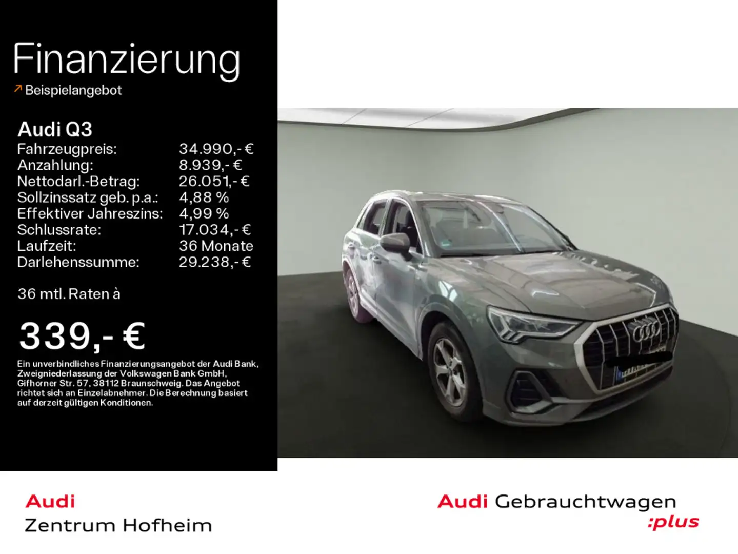 Audi Q3 S line 40 TFSI qua S tro*LED*Navi*Virtual*MFL Grau - 1