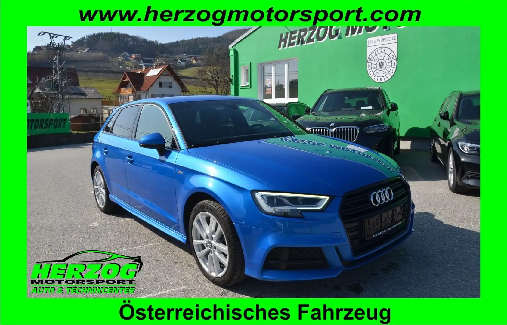 Audi A3 A3 SB 35TDI S-tronic S-LINE design LED T-LEDER 1.B Blau - 1