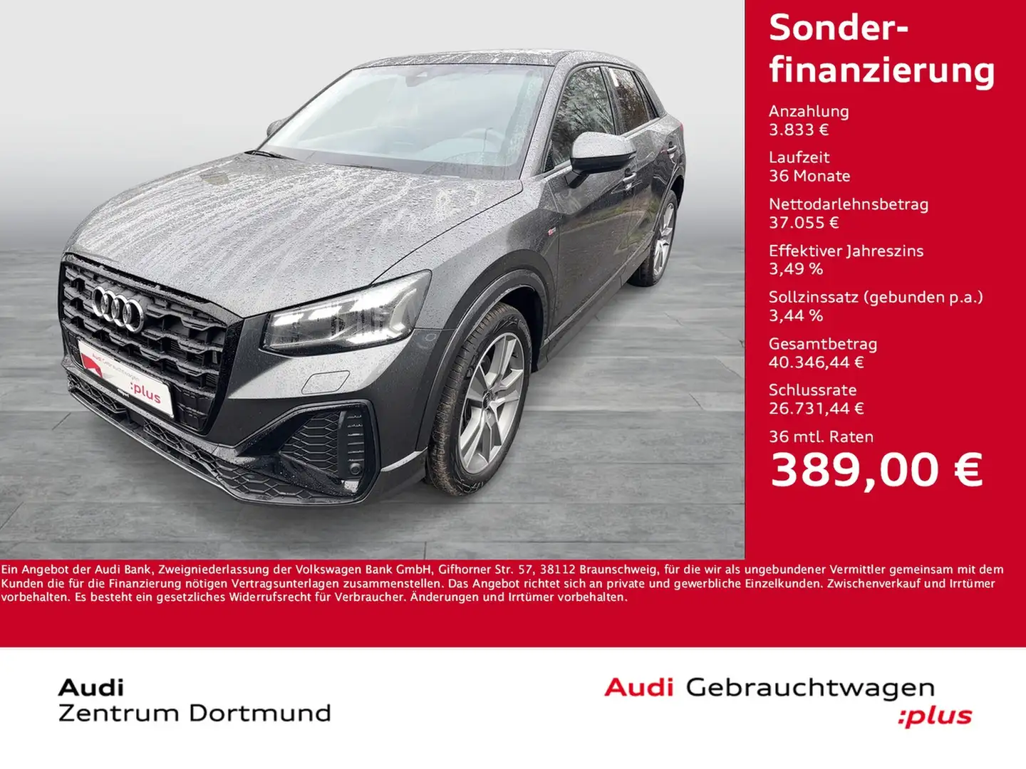 Audi Q2 35 S LINE BLACKPAK PANO AHK LM18 CARPLAY Grau - 1